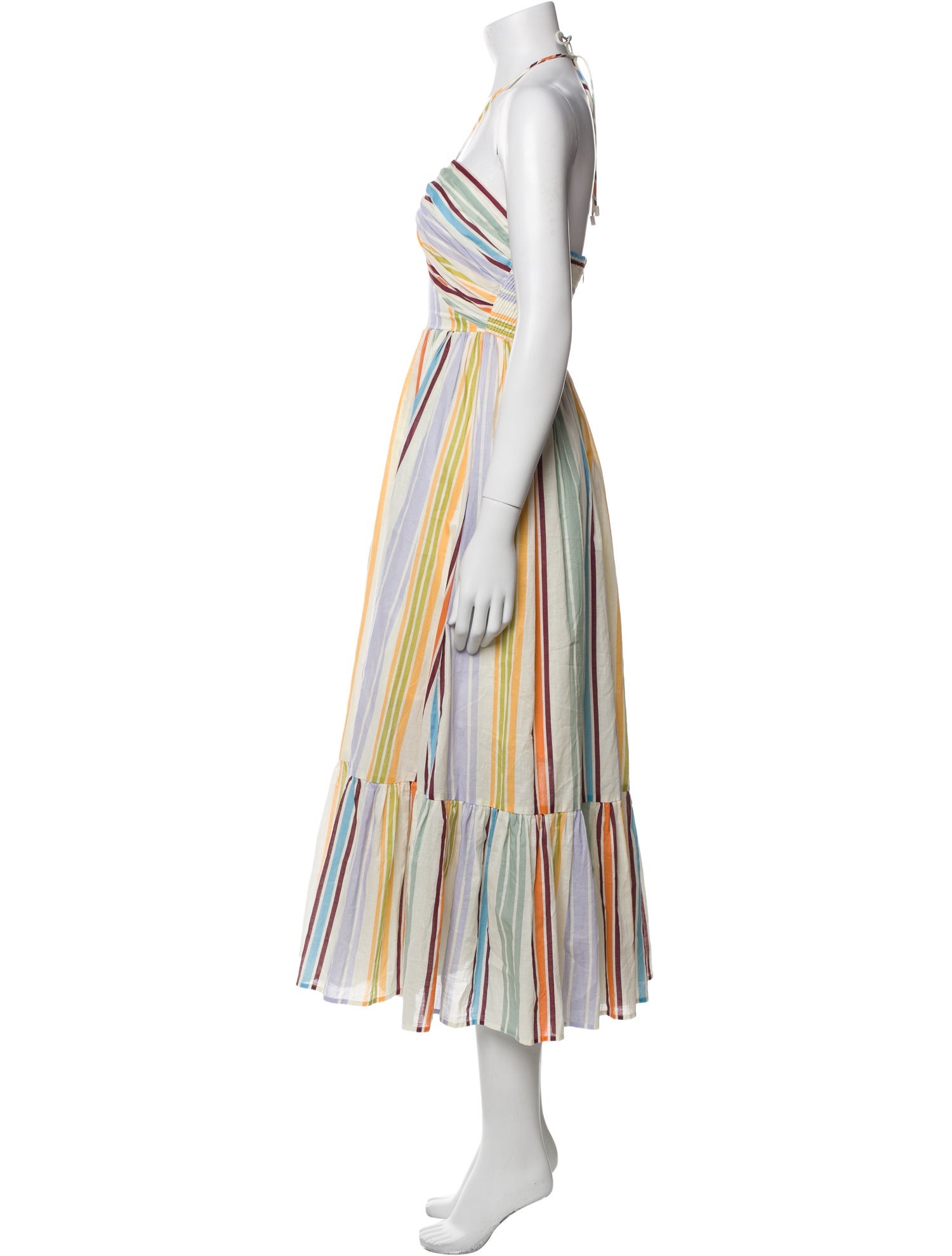 ALÉMAIS Striped Long Dress