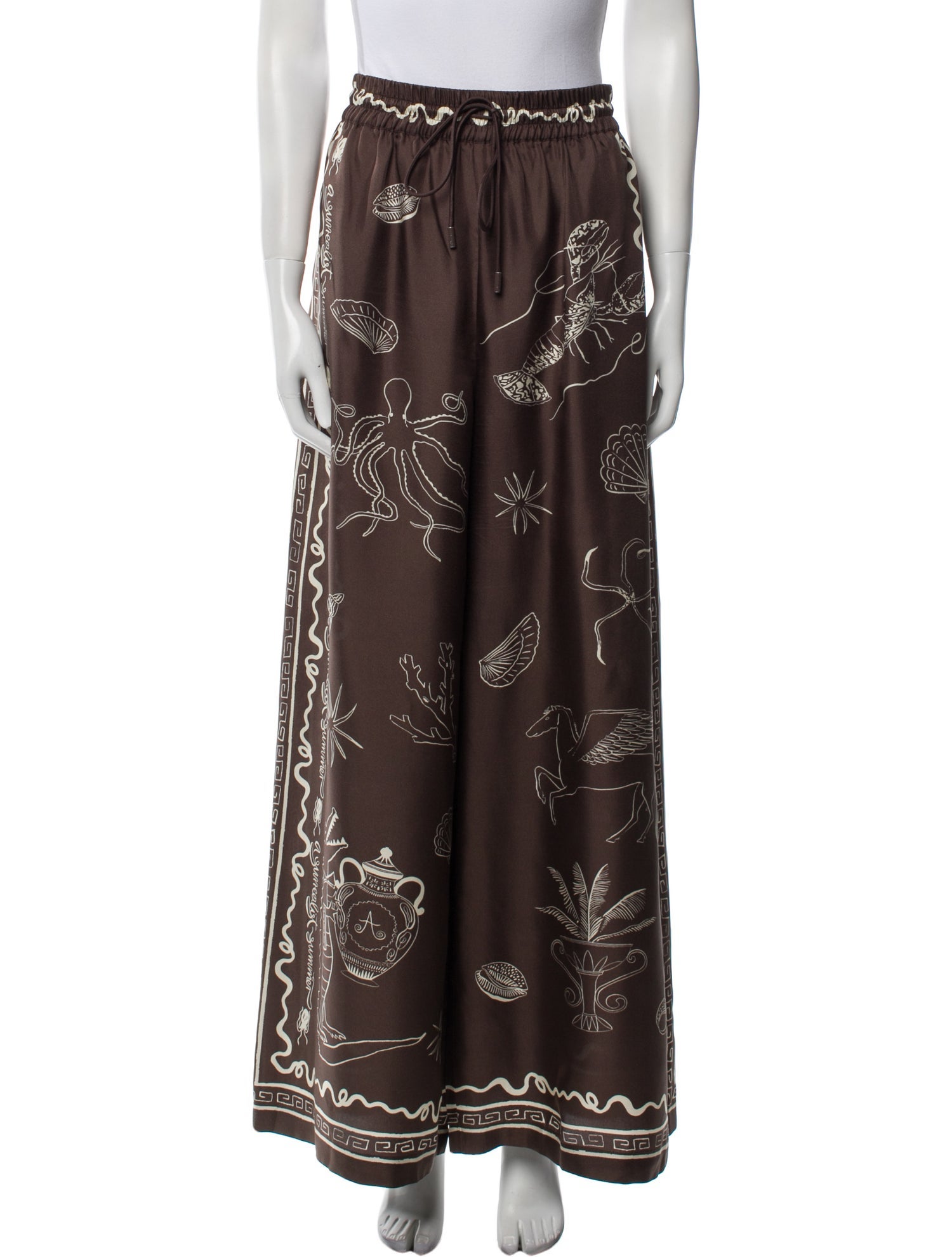 ALÉMAIS Silk Wide Leg Pants