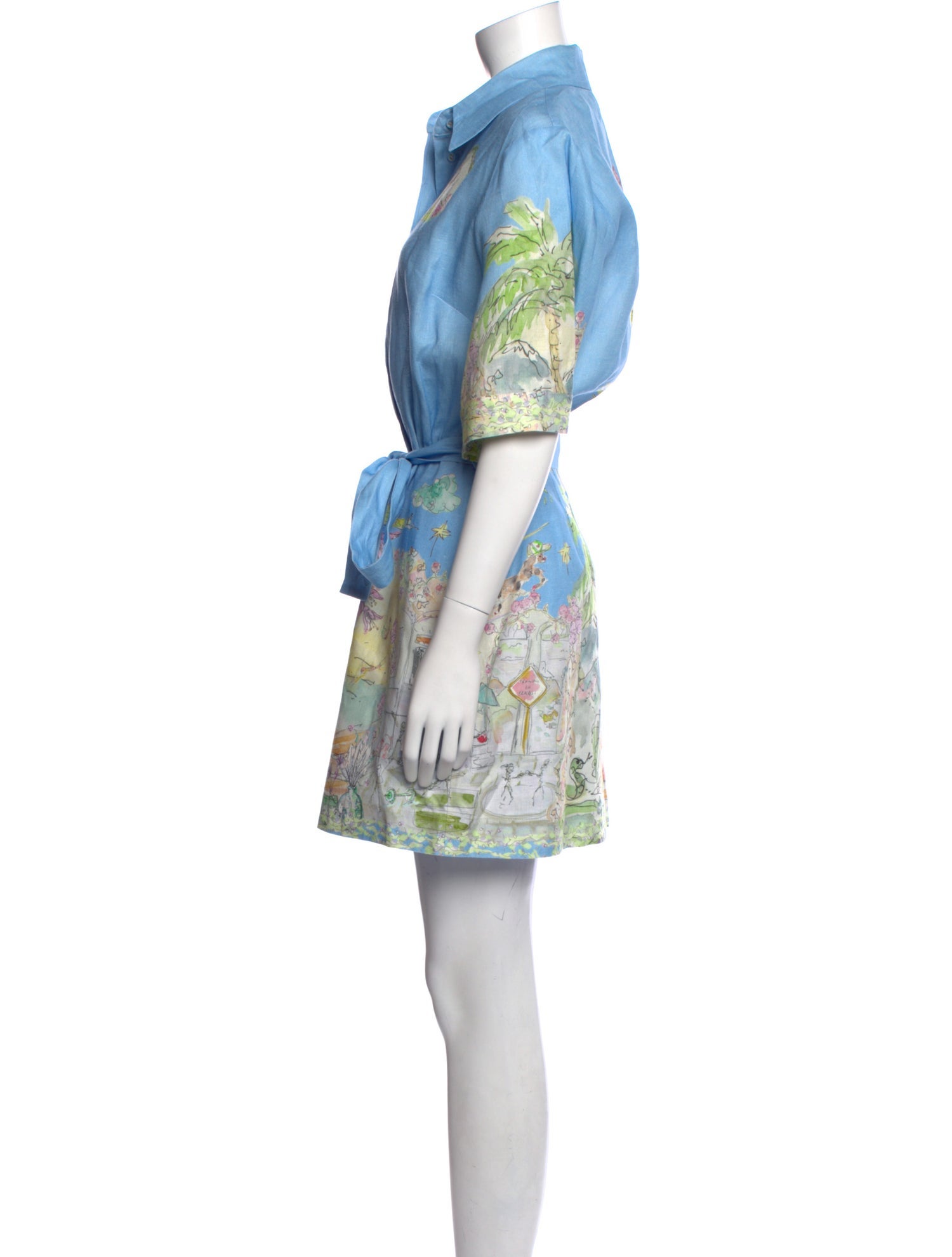 ALÉMAIS Linen Mini Dress