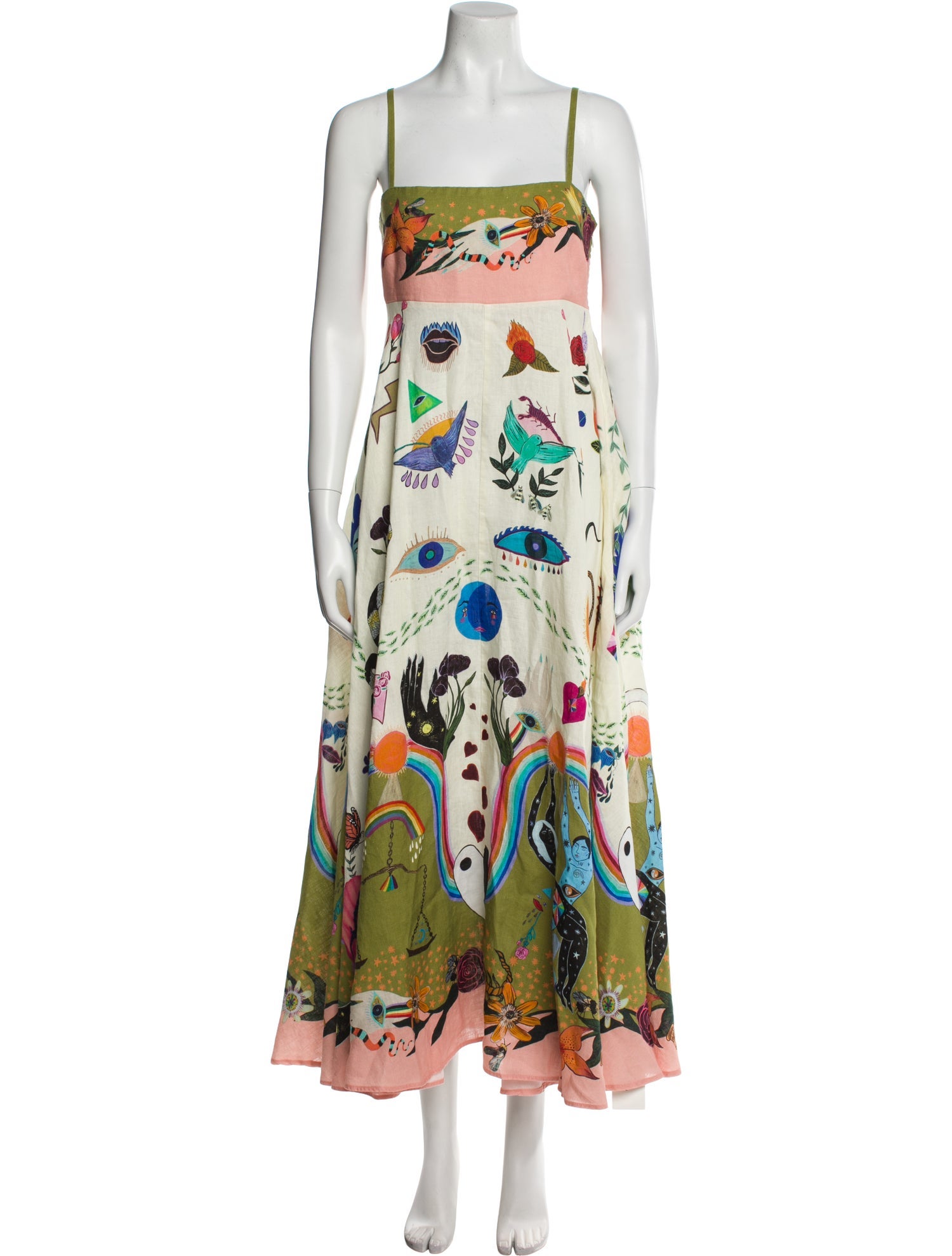 ALÉMAIS Printed Long Dress