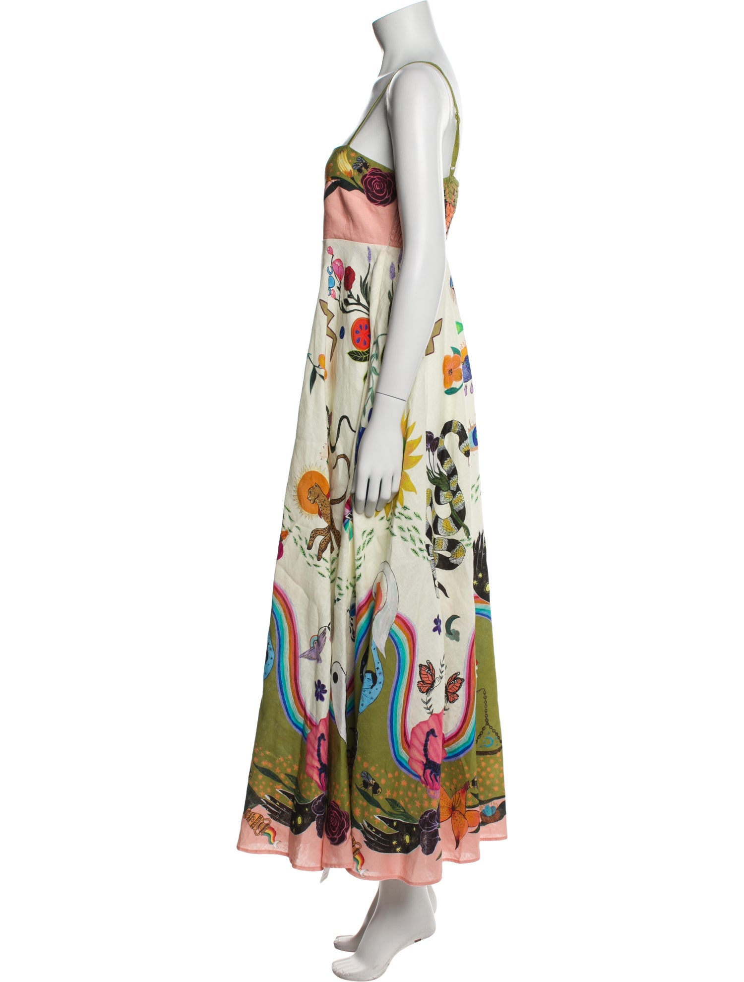 ALÉMAIS Printed Long Dress