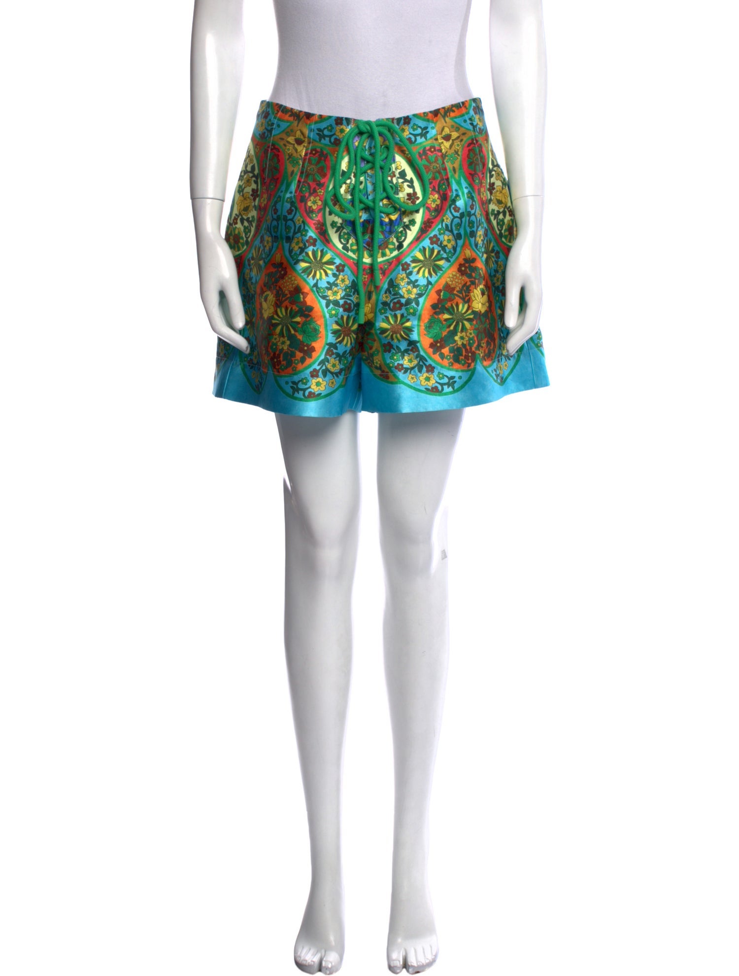 ALÉMAIS Floral Print Mini Shorts