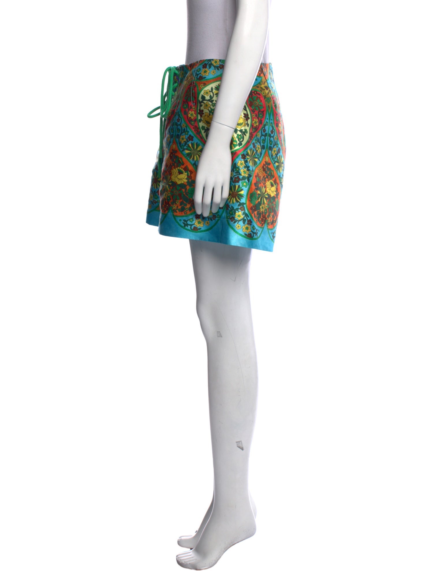 ALÉMAIS Floral Print Mini Shorts