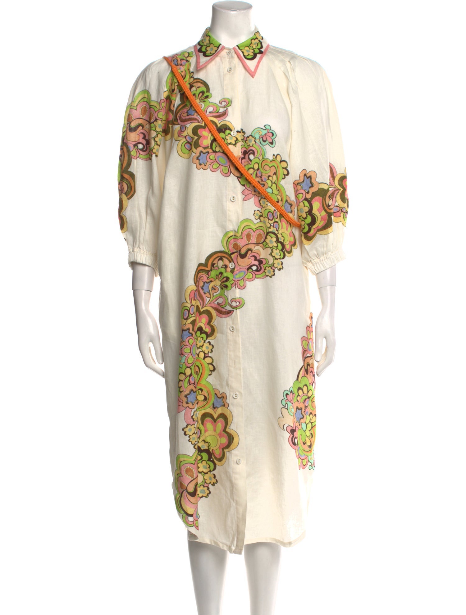 ALÉMAIS Floral Print Midi Length Dress