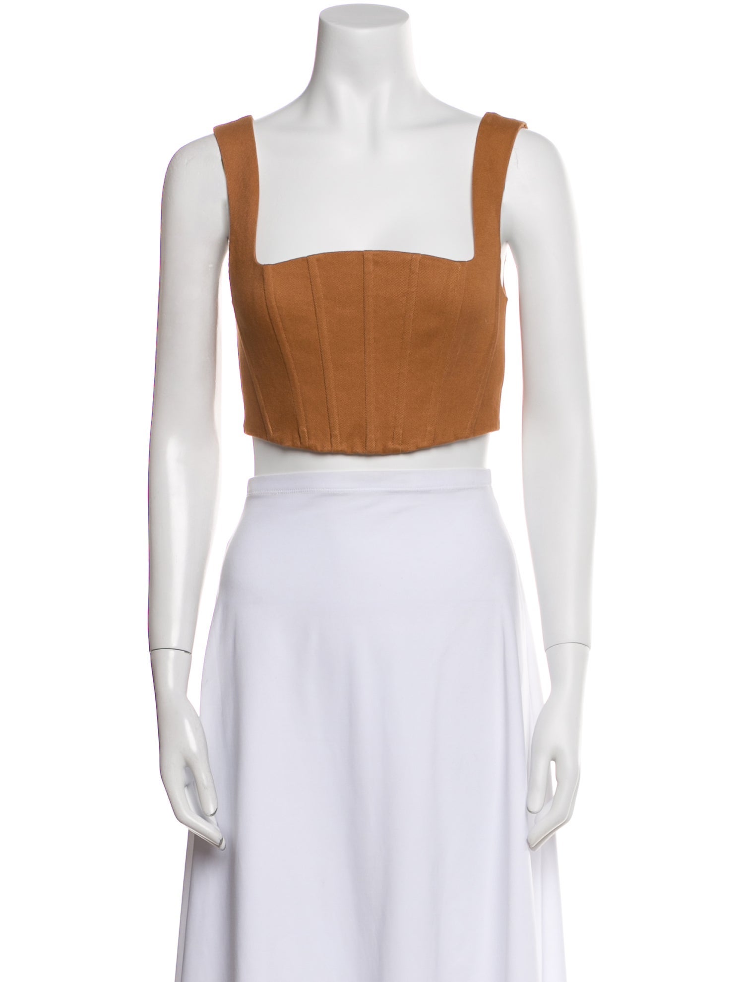 ALÉMAIS Square Neckline Sleeveless Crop Top
