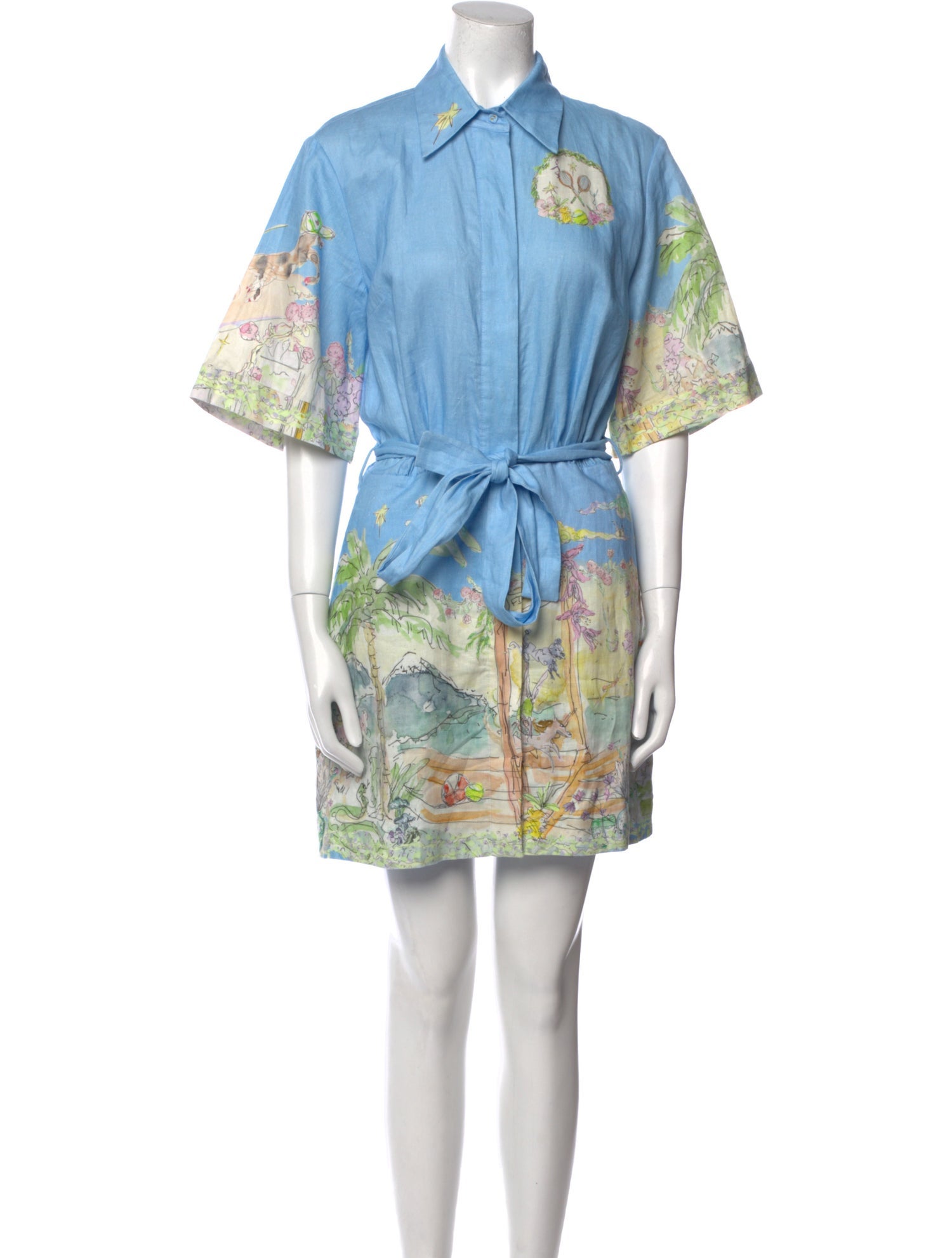 ALÉMAIS Linen Mini Dress