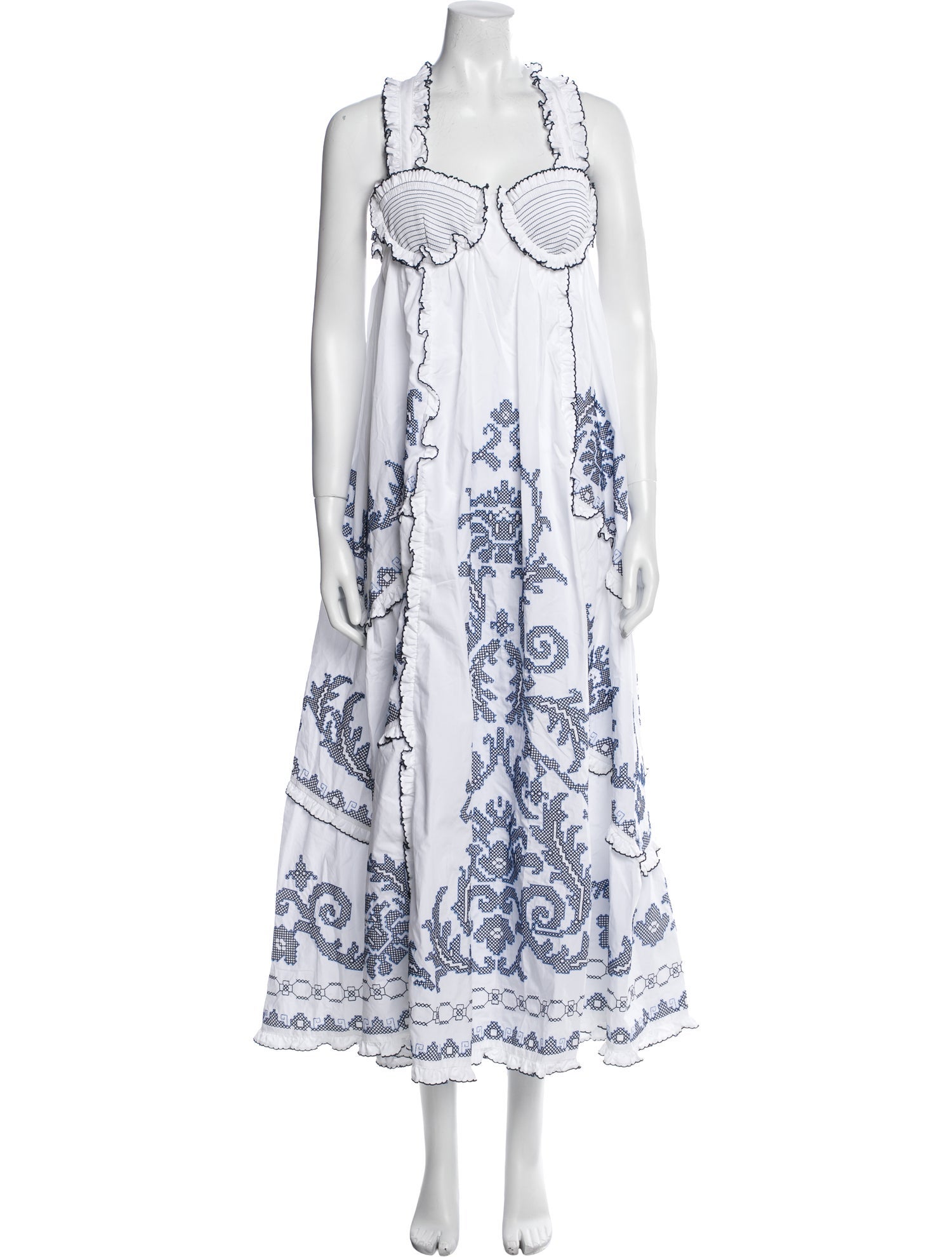 ALÉMAIS Printed Long Dress