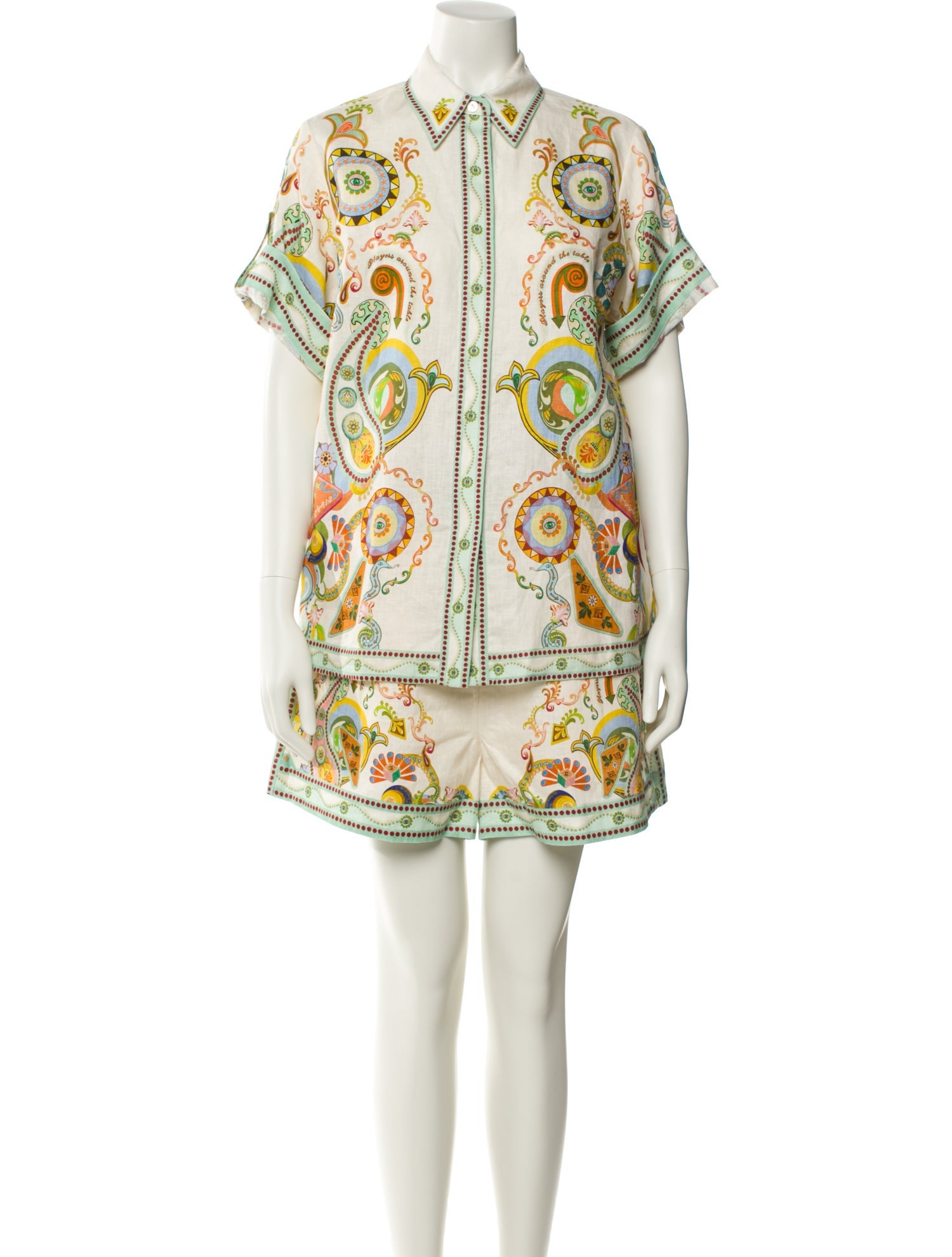 ALÉMAIS Linen Printed Short Set