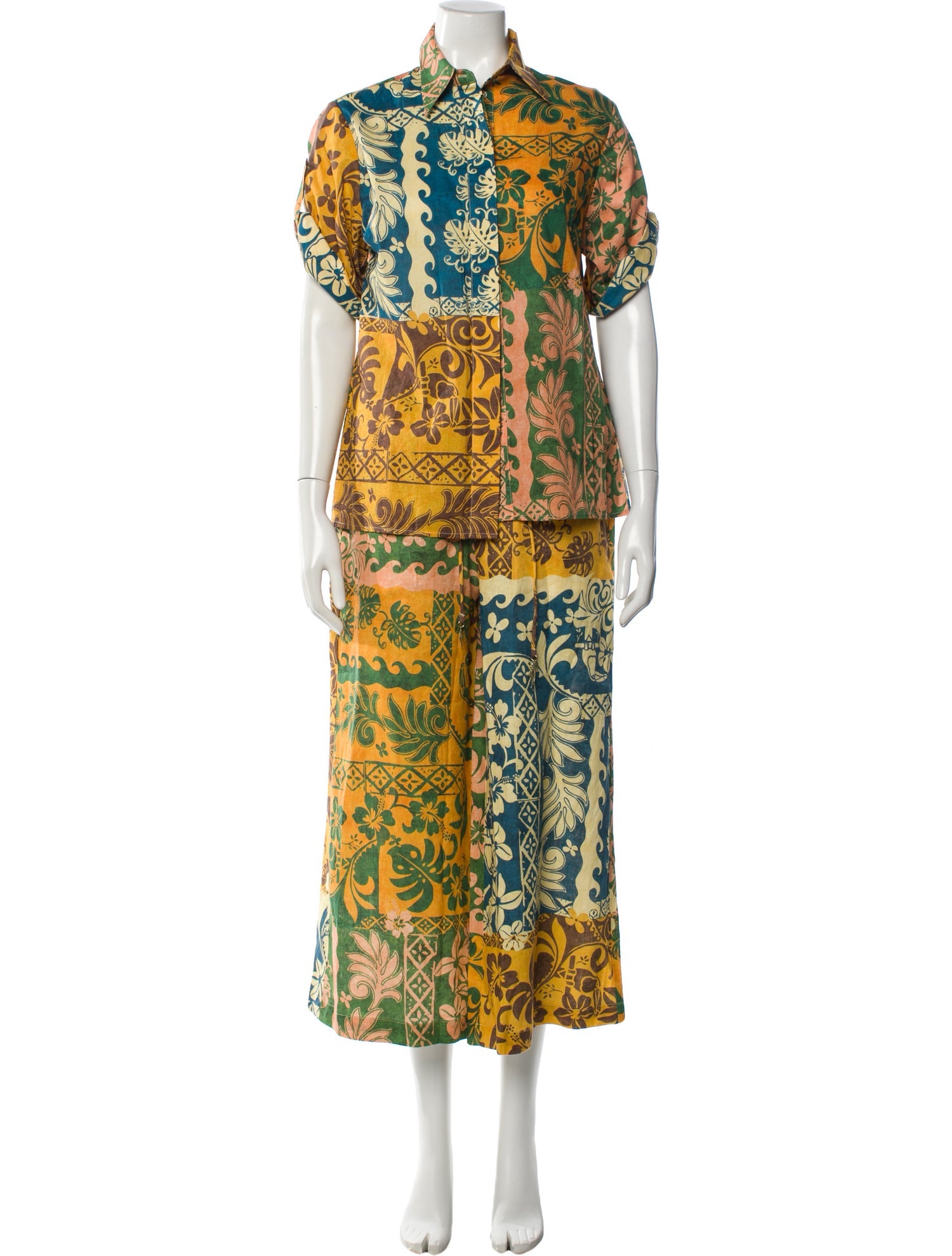 ALÉMAIS Linen Printed Pant Set