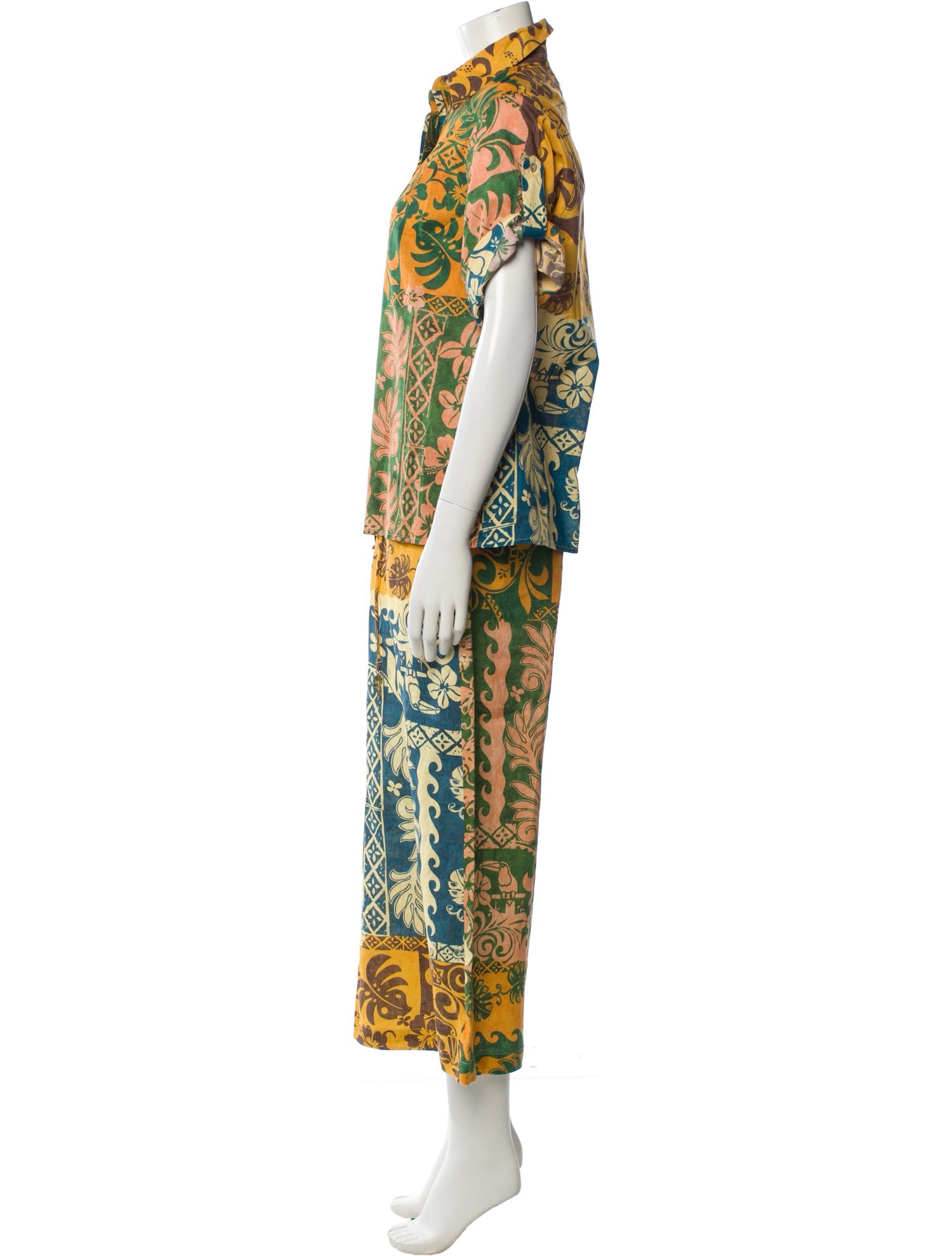 ALÉMAIS Linen Printed Pant Set