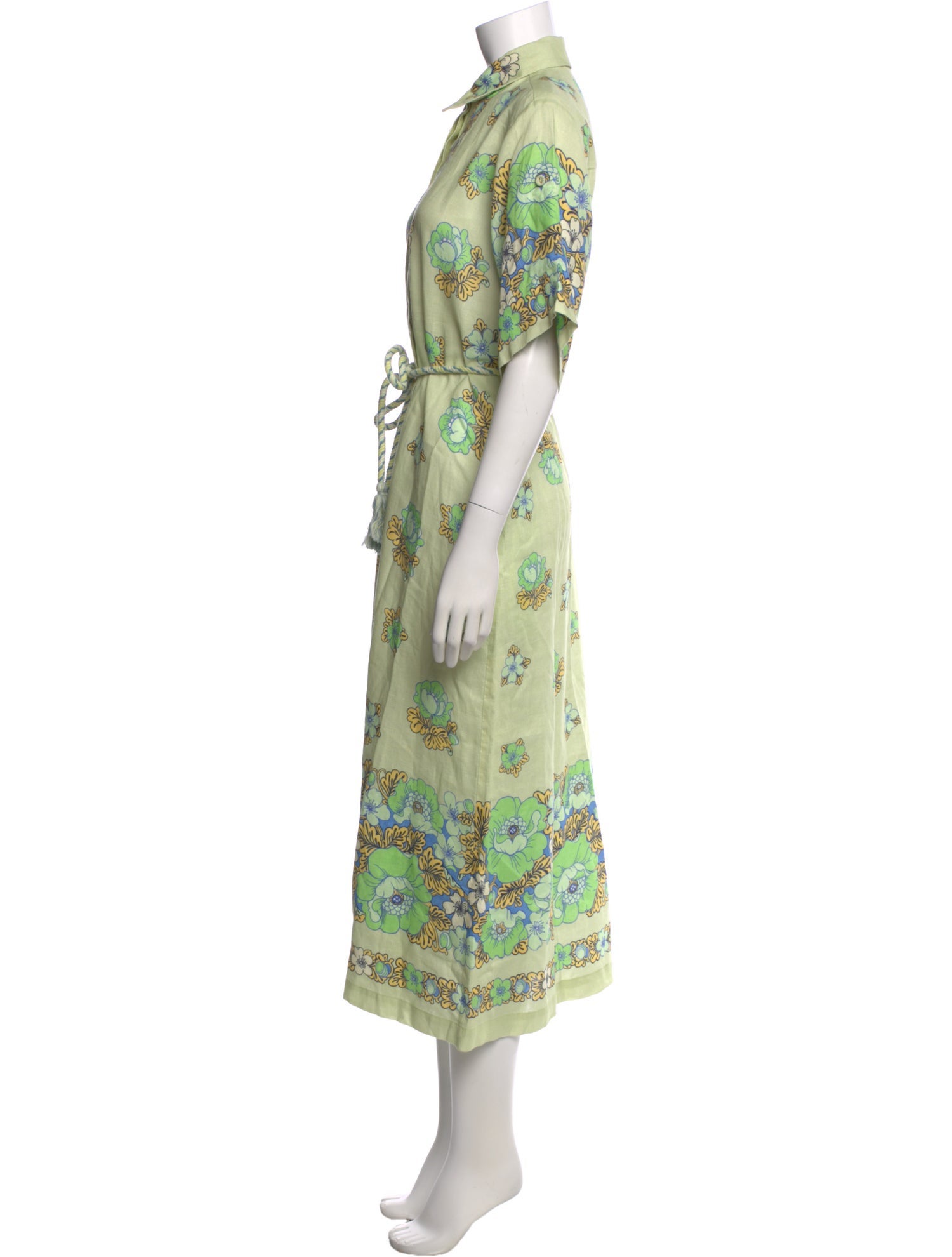 knee length dresses for ladies Alemais Women's Porcelain Frill Midi Dress – Saint Bernard main image 1