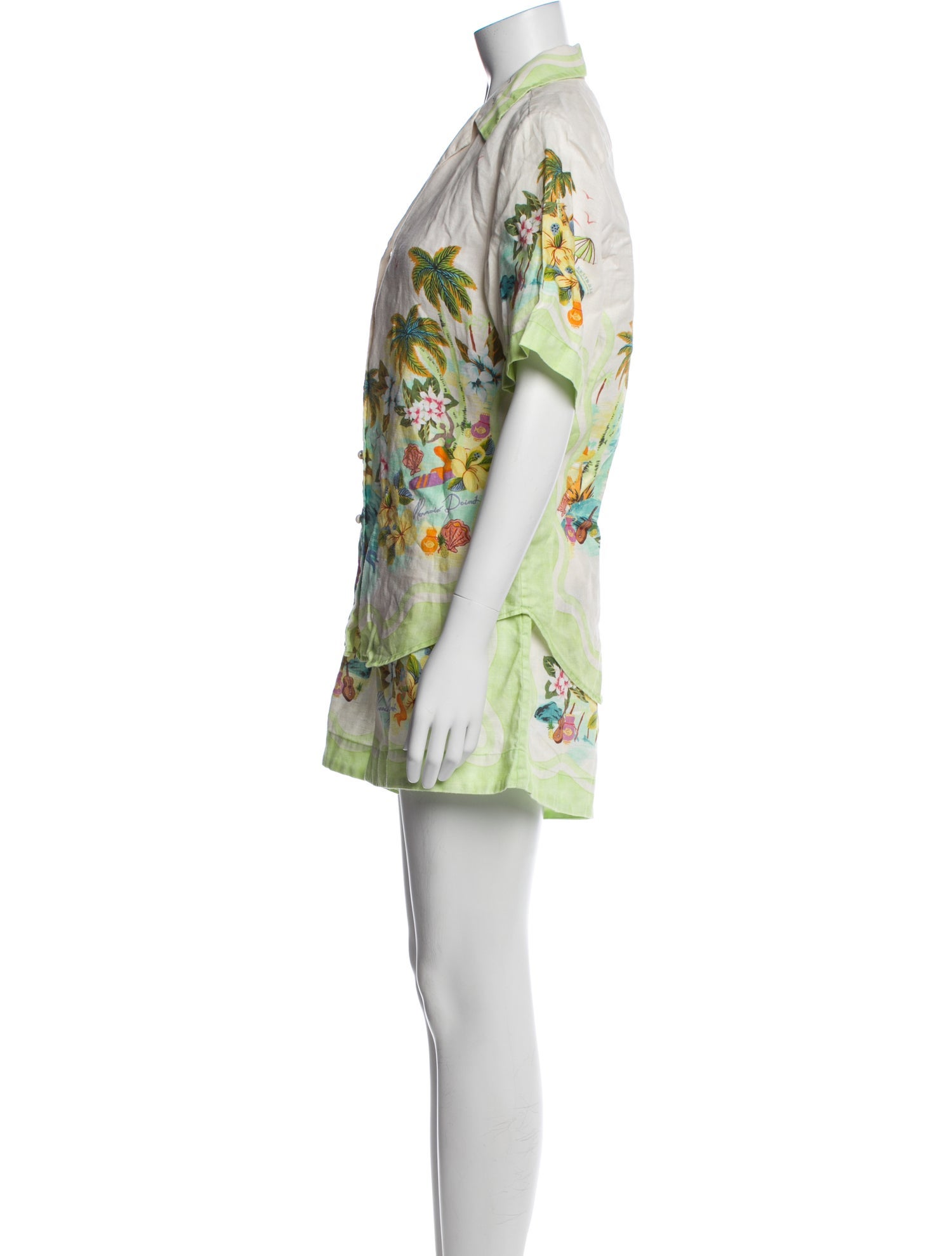 ALÉMAIS Linen Printed Short Set
