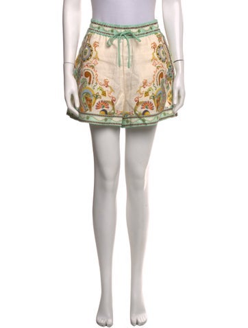 Pre-owned Alemais Linen Mini Shorts In Pink