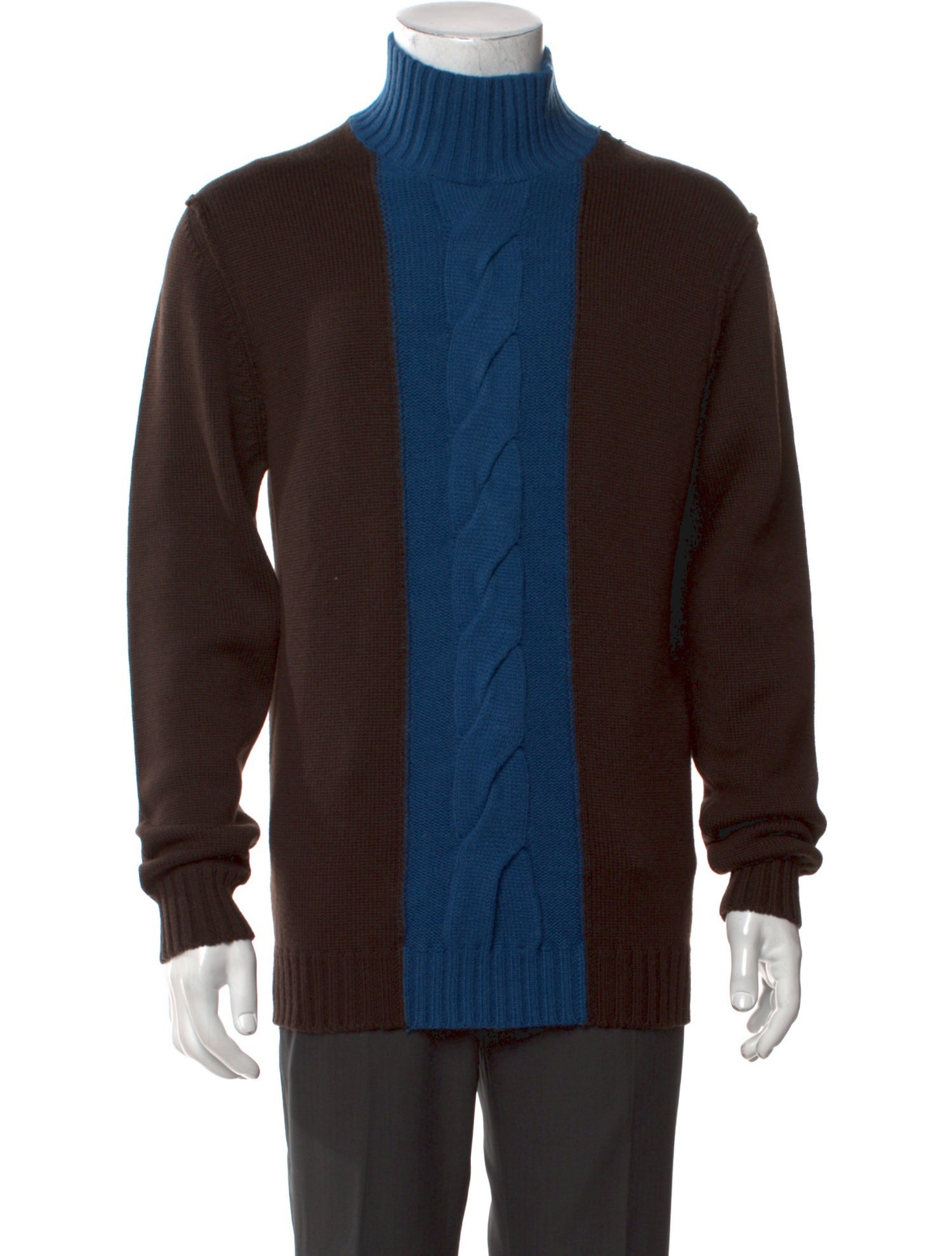 ALPHA STUDIO Merino Wool Colorblock Pattern Pullover w/ Tags