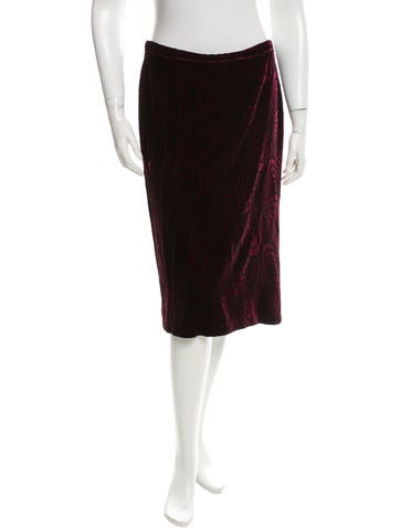 Aspesi Velvet Knee-Length Skirt w/ Tags