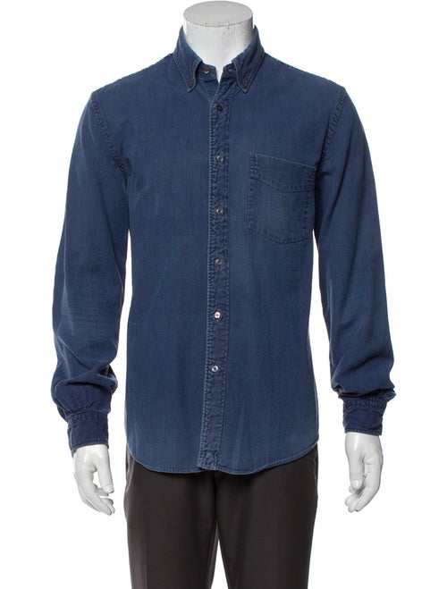 Aspesi Long Sleeve Denim Shirt Denim