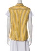 Aspesi Striped Short Sleeve Button-Up Top