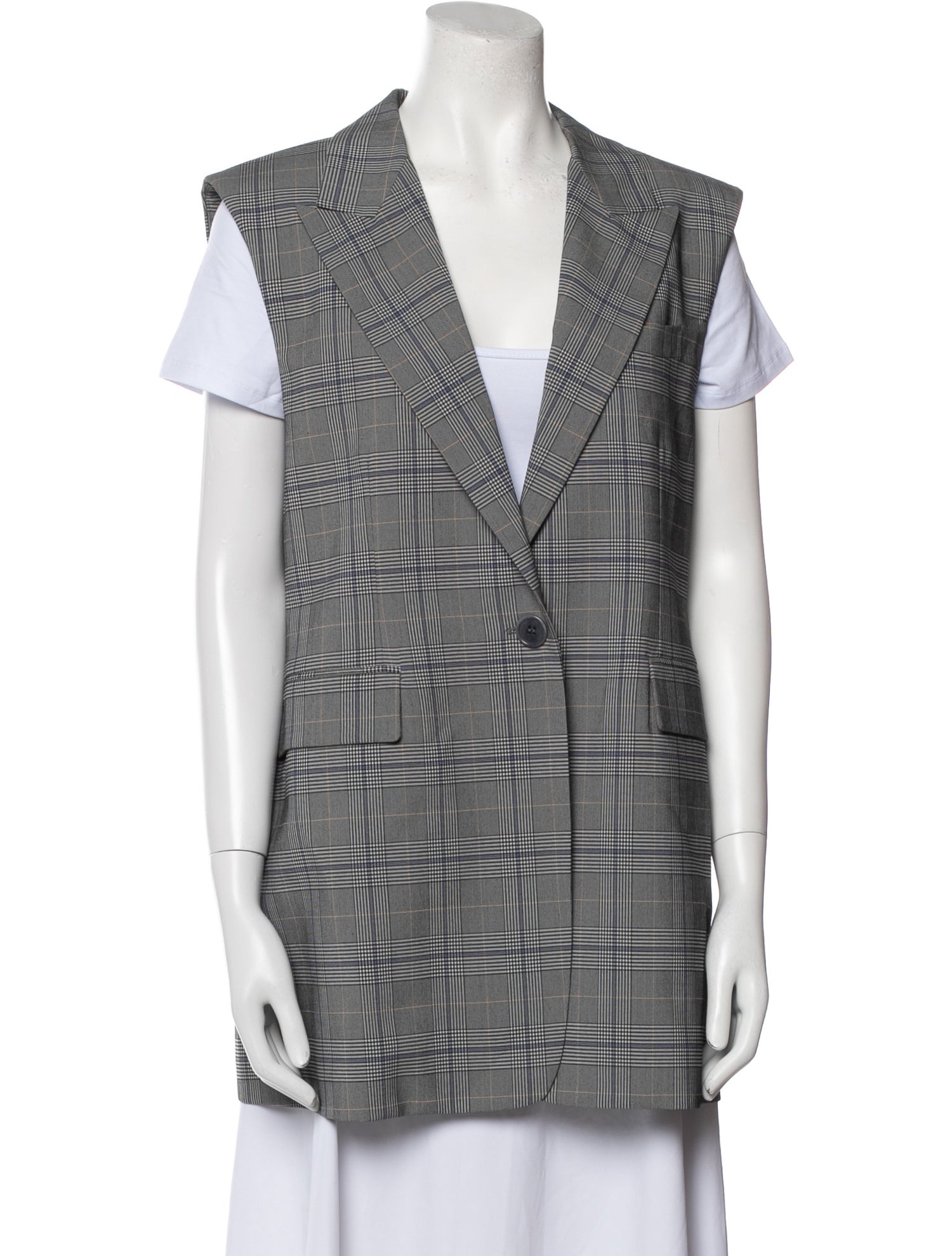 Aspesi Plaid Print Vest w/ Tags
