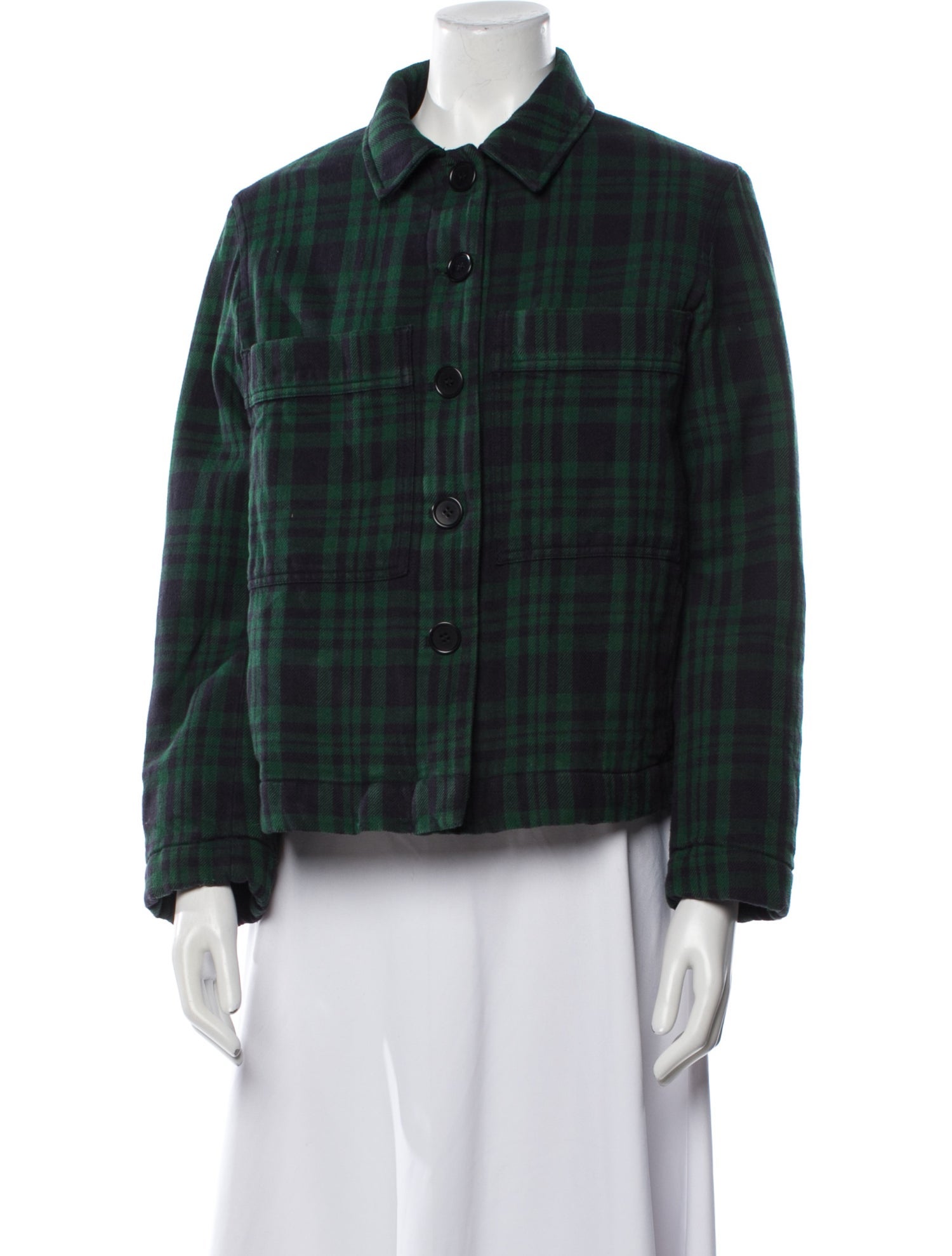 Aspesi Plaid Print Jacket