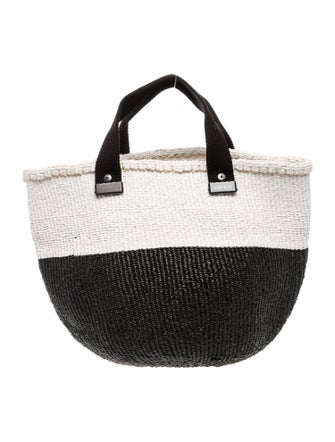 Aspesi Raffia Top Handle Bag