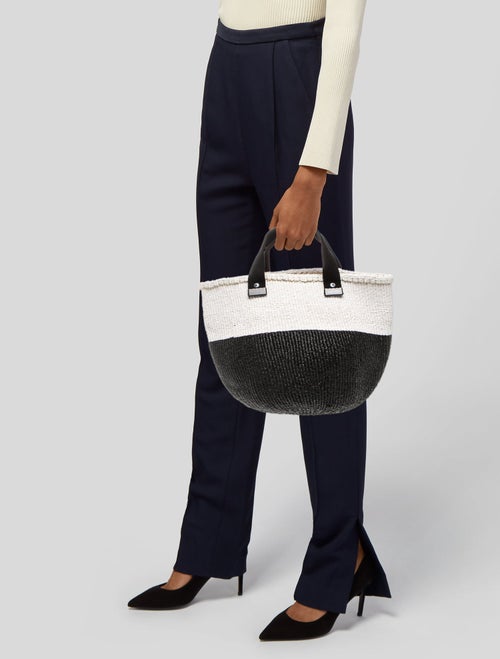 Aspesi Raffia Top Handle Bag