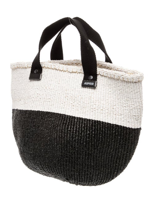 Aspesi Raffia Top Handle Bag