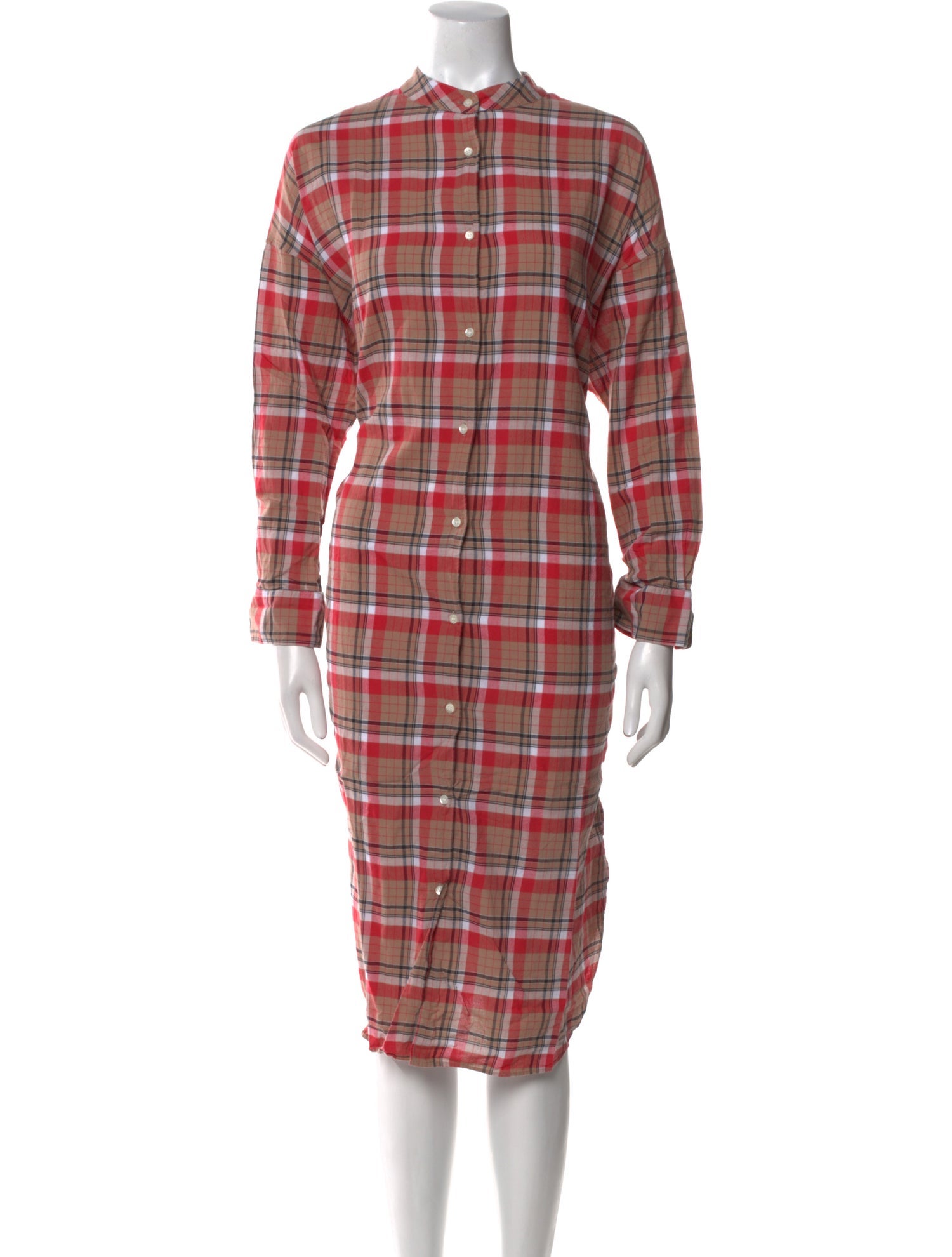 Aspesi Plaid Print Knee-Length Dress