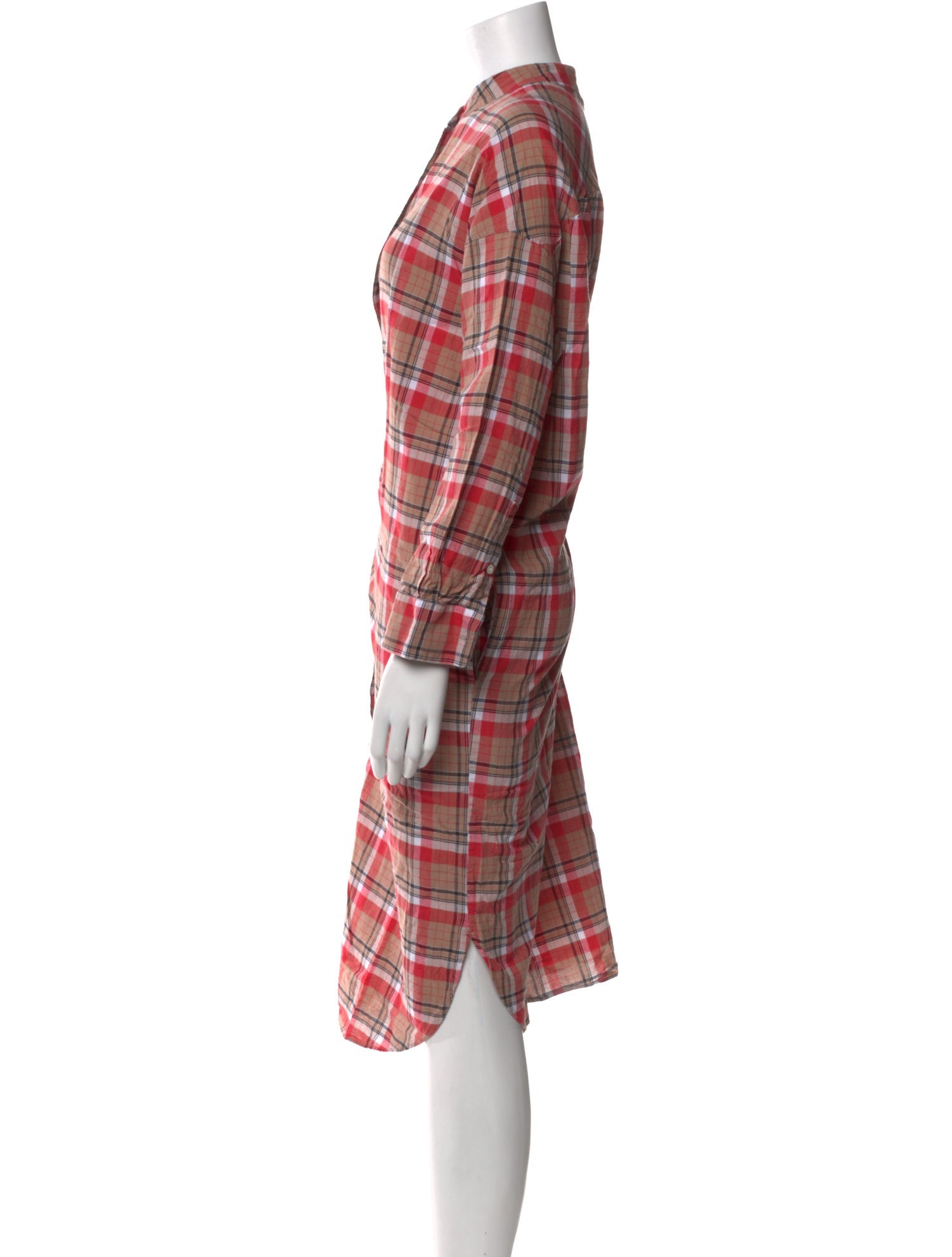 Aspesi Plaid Print Knee-Length Dress