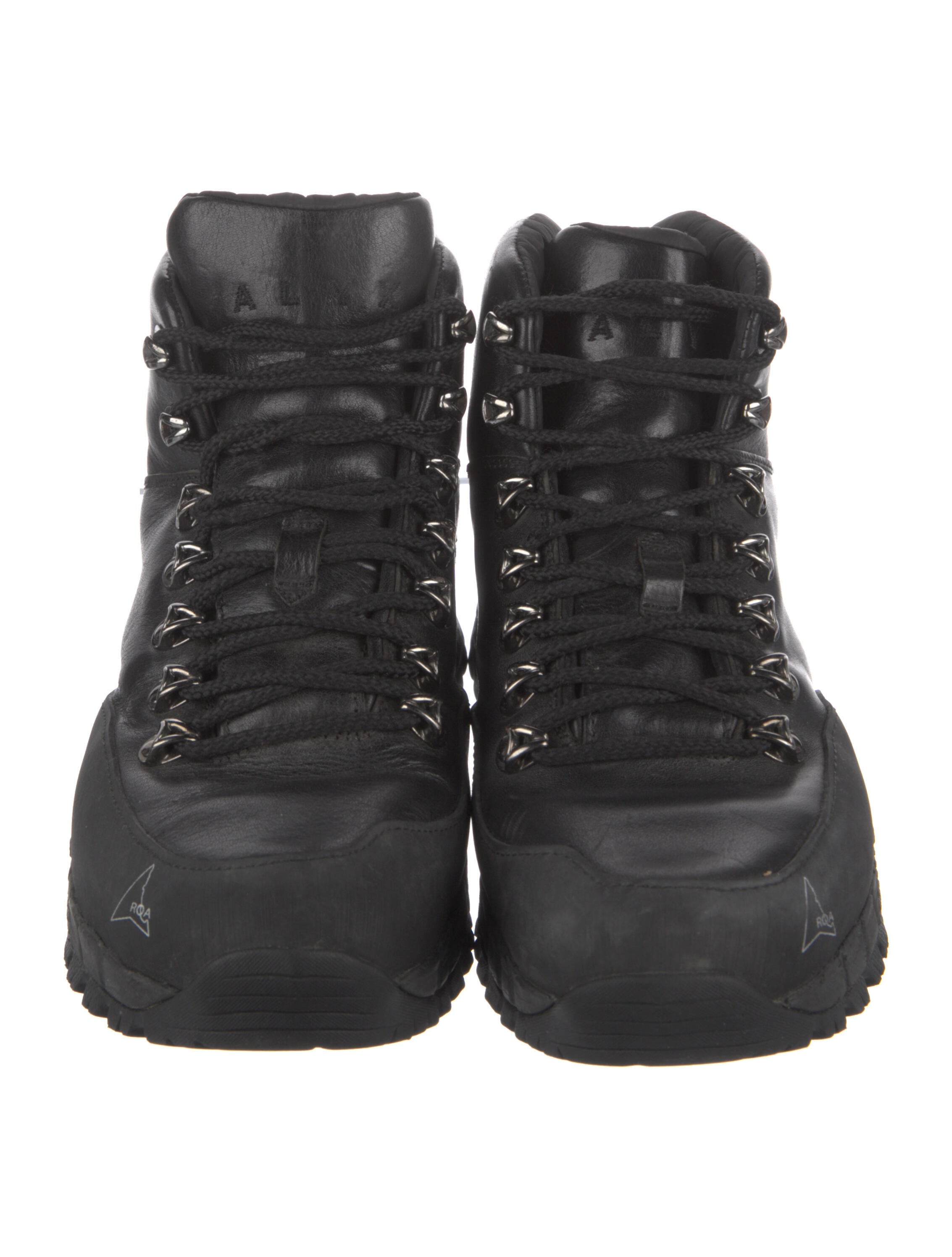 1017 ALYX 9SM x ROA Leather Hiking Boots - Black Boots, Shoes