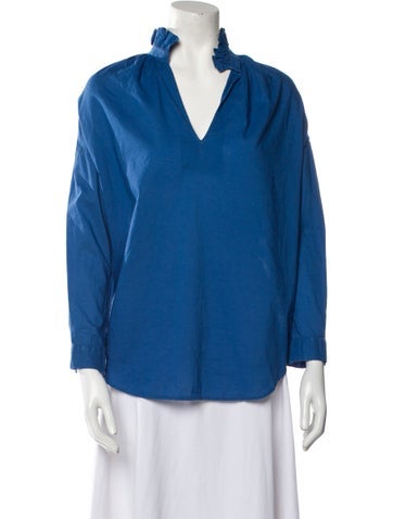 A Shirt Thing Tops V-Neck Long Sleeve Blouse XS