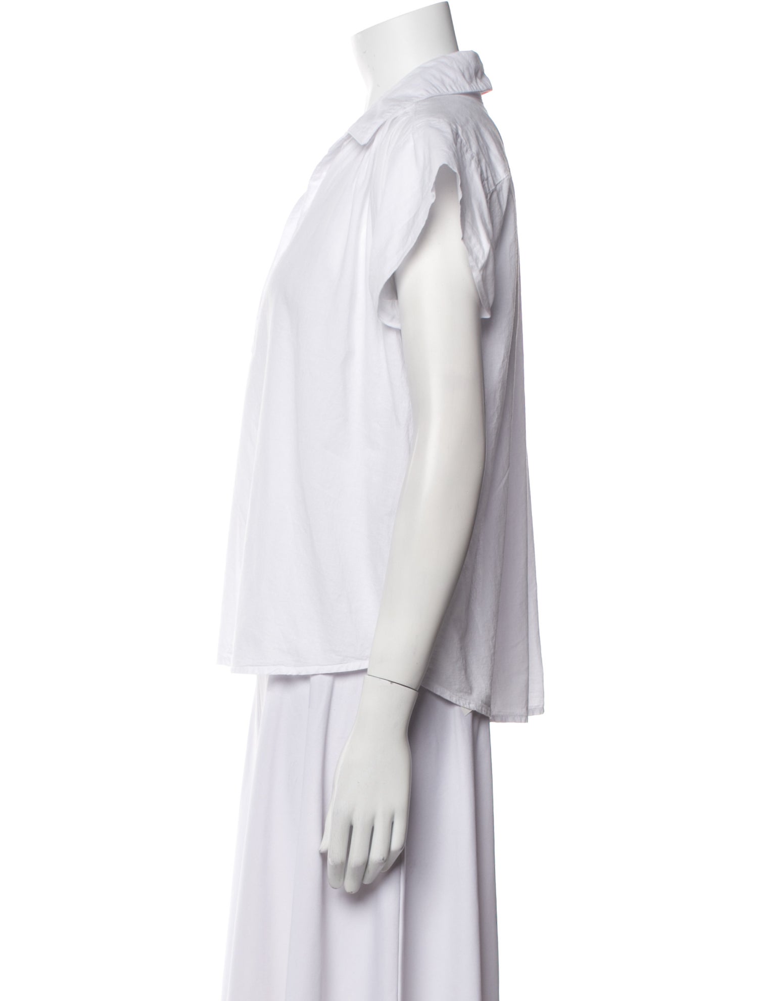 A Shirt Thing V-Neck Short Sleeve Button-Up Top w/ Tags