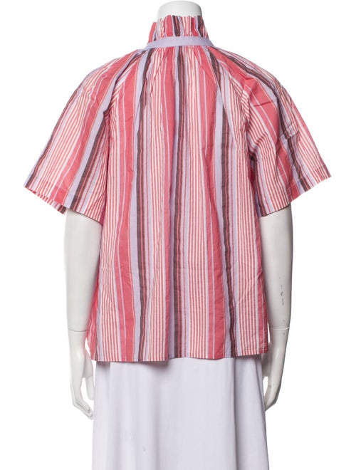 A Shirt Thing Striped V-Neck Blouse