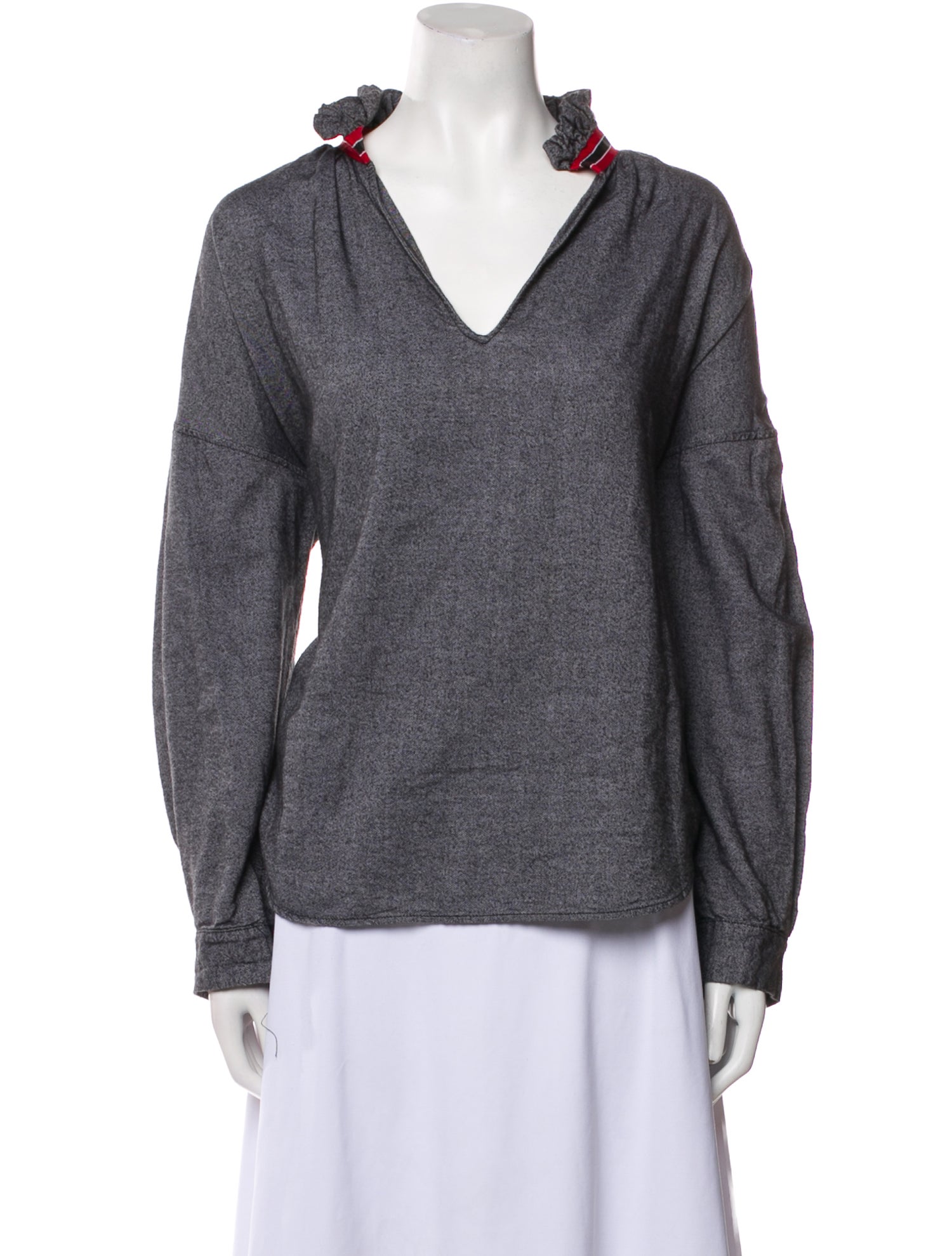 A Shirt Thing V-Neck Long Sleeve Sweatshirt