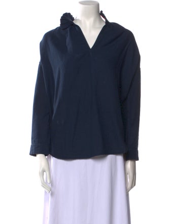 A Shirt Thing V-Neck Long Sleeve Blouse