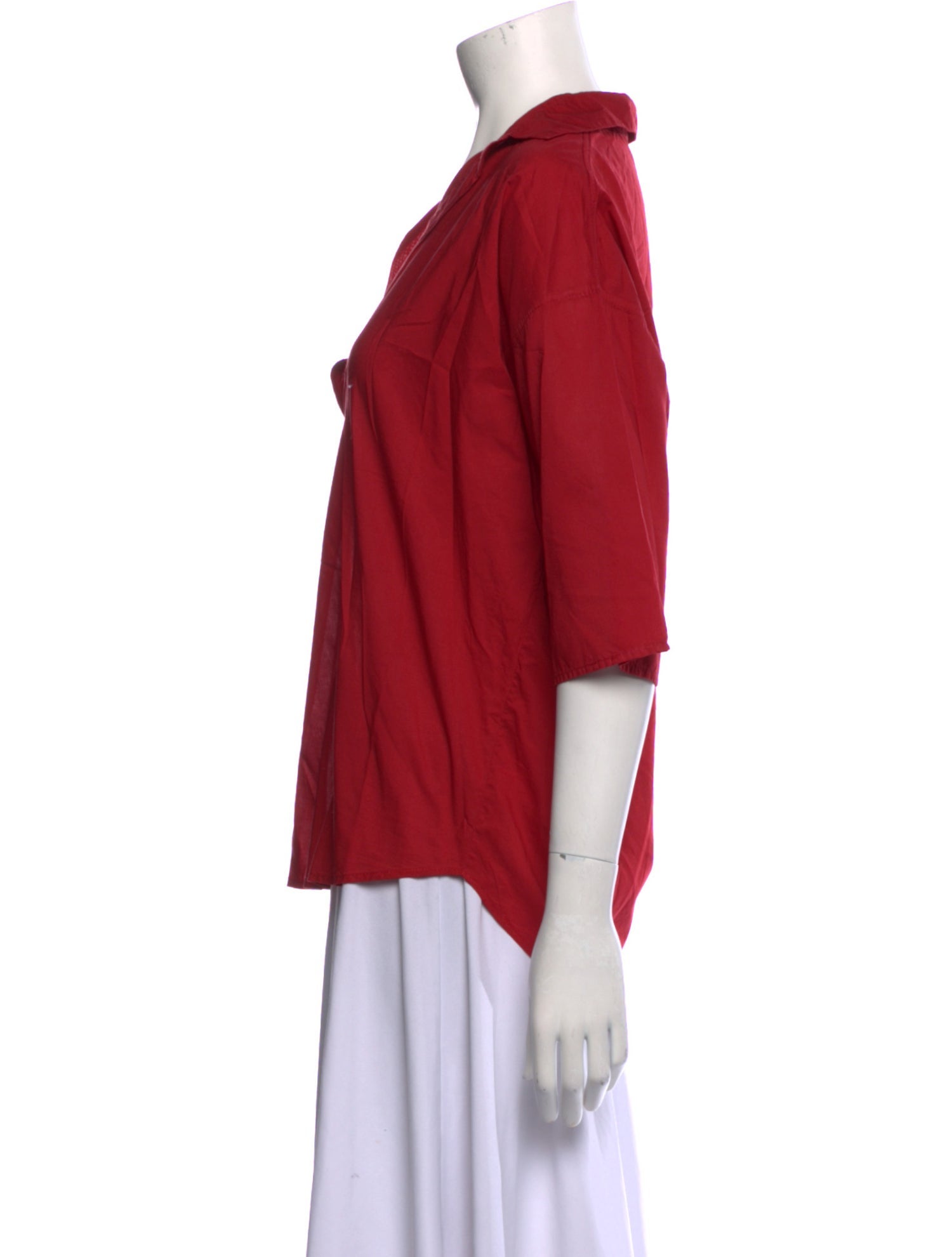 A Shirt Thing Three-Quarter Sleeve Blouse