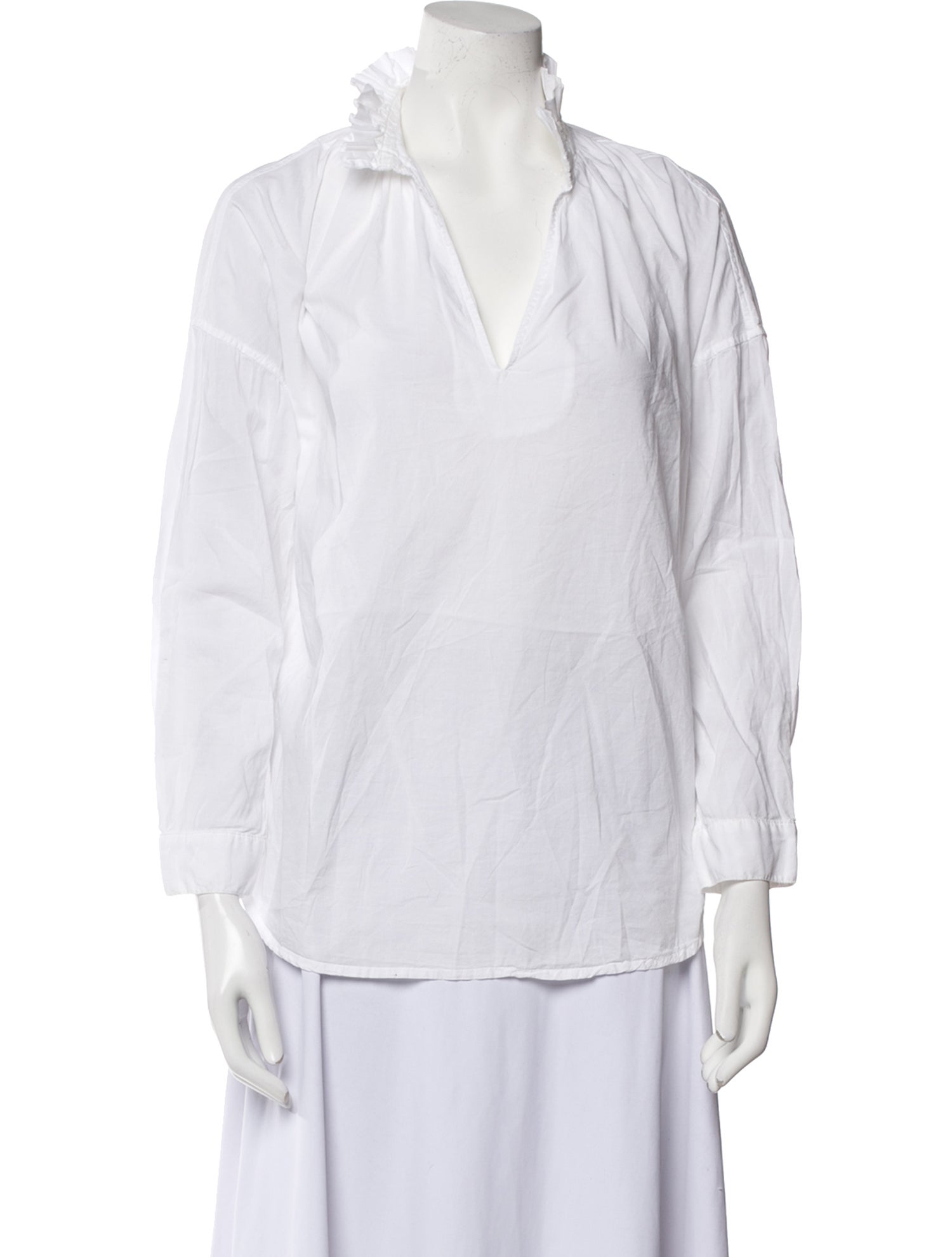 A Shirt Thing V-Neck Three-Quarter Sleeve Blouse