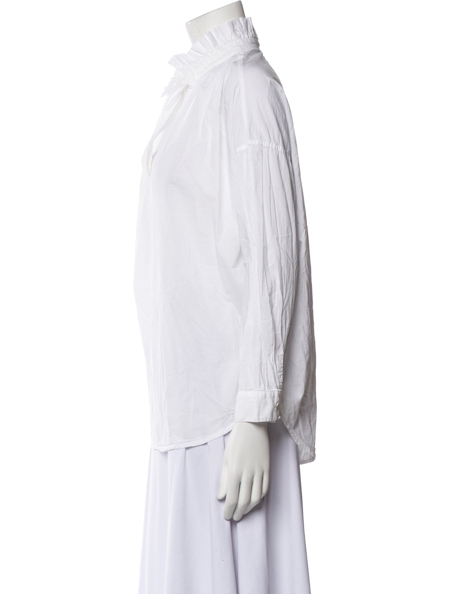 A Shirt Thing V-Neck Three-Quarter Sleeve Blouse