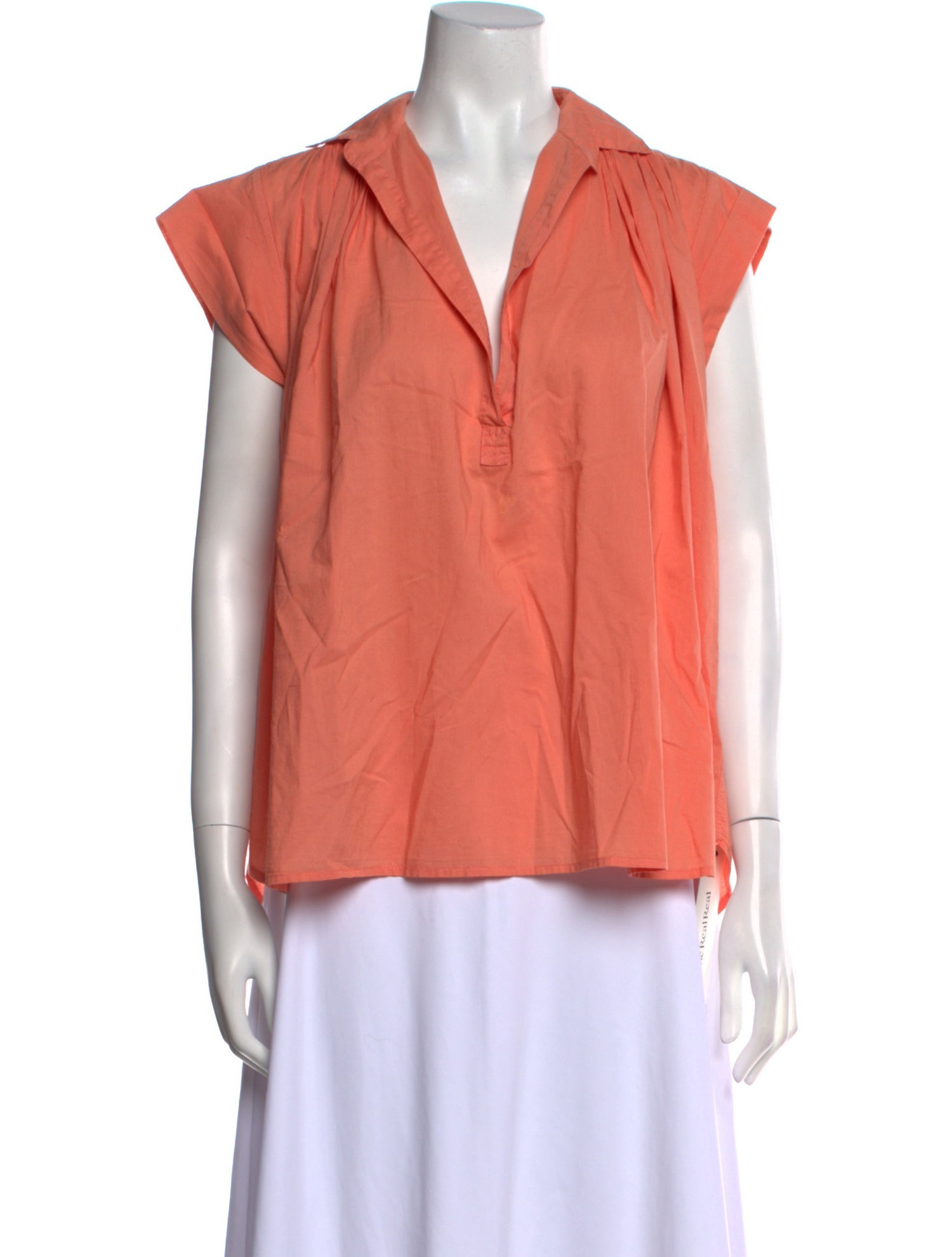 A Shirt Thing V-Neck Short Sleeve Blouse