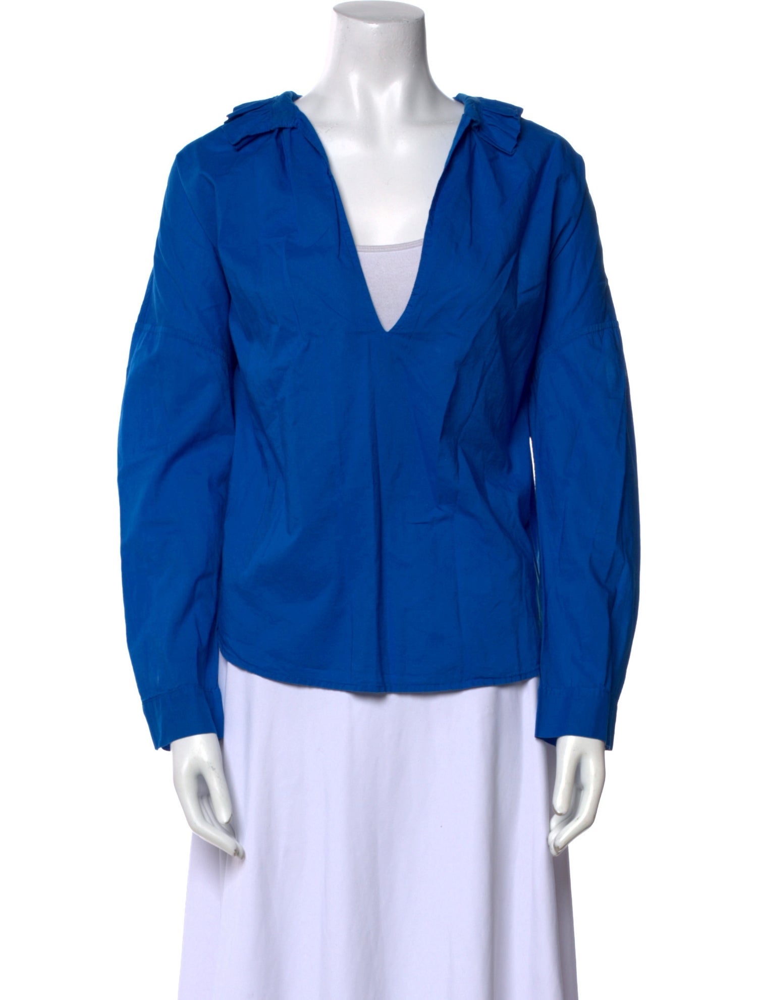 A Shirt Thing V-Neck Long Sleeve Blouse