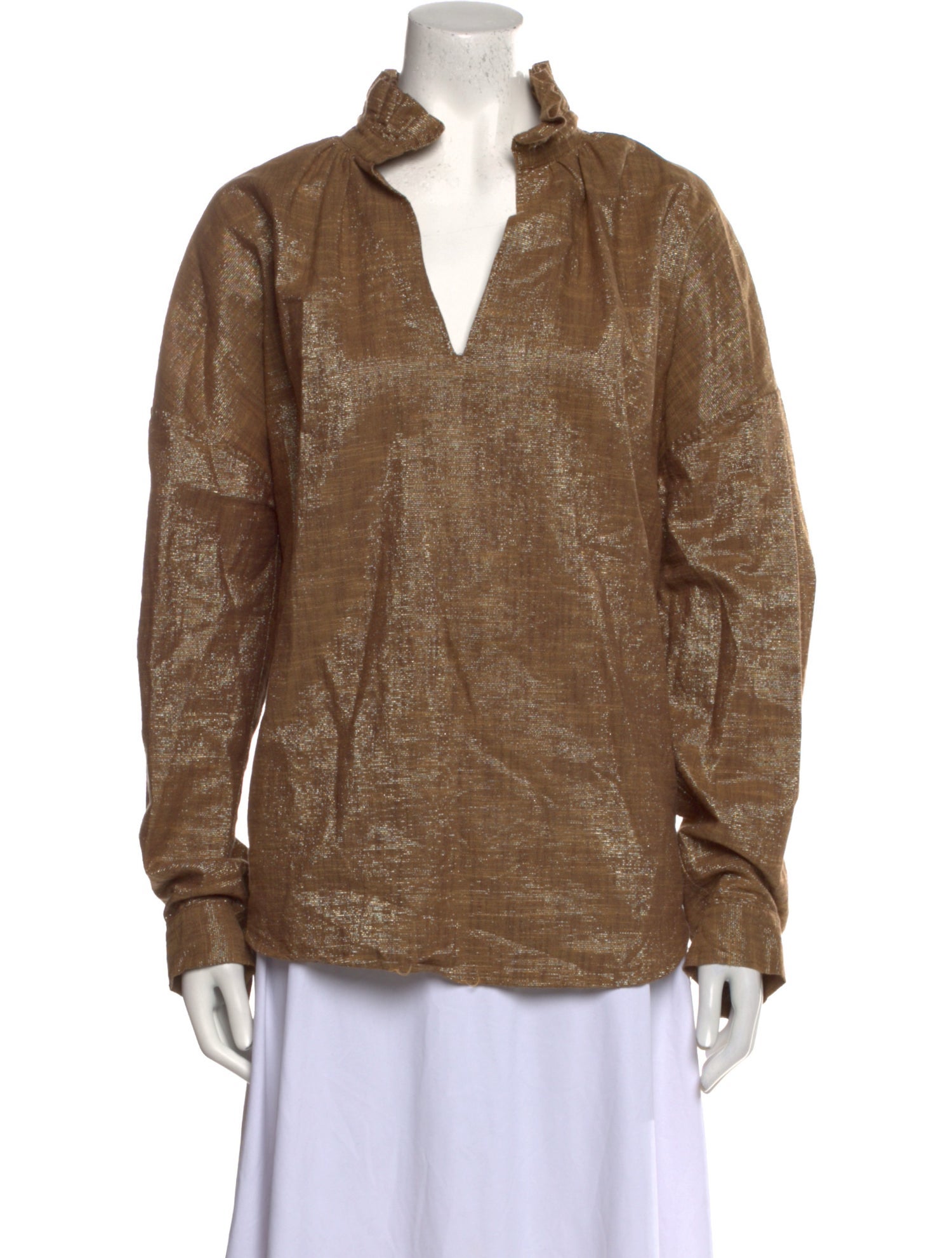 A Shirt Thing V-Neck Long Sleeve Polo