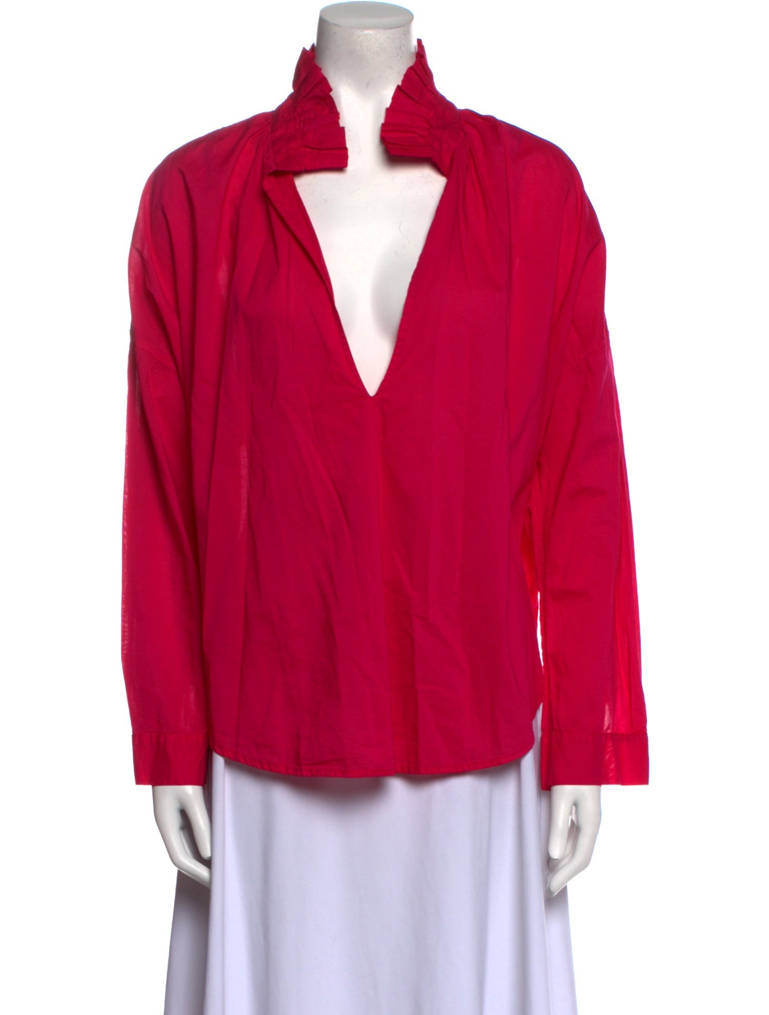 A Shirt Thing V-Neck Long Sleeve Blouse