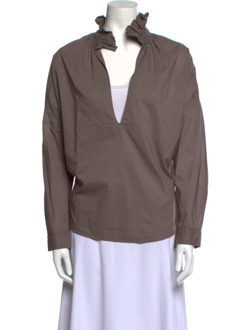 A Shirt Thing V-Neck Long Sleeve Blouse