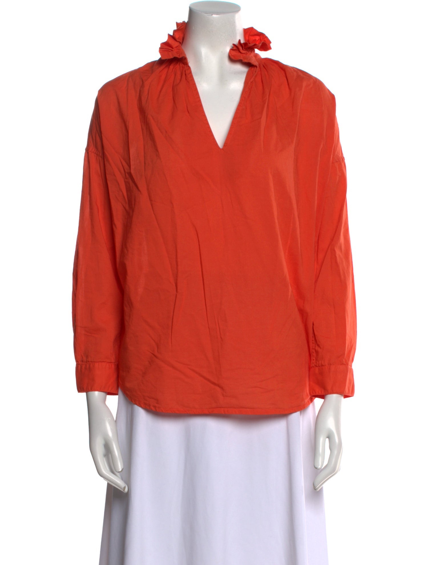 A Shirt Thing V-Neck Three-Quarter Sleeve Blouse