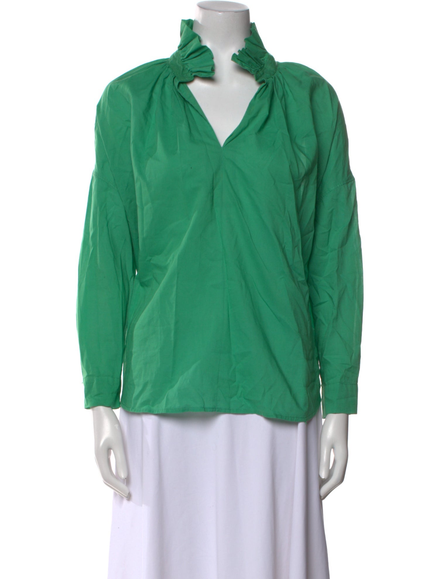 A Shirt Thing V-Neck Three-Quarter Sleeve Blouse