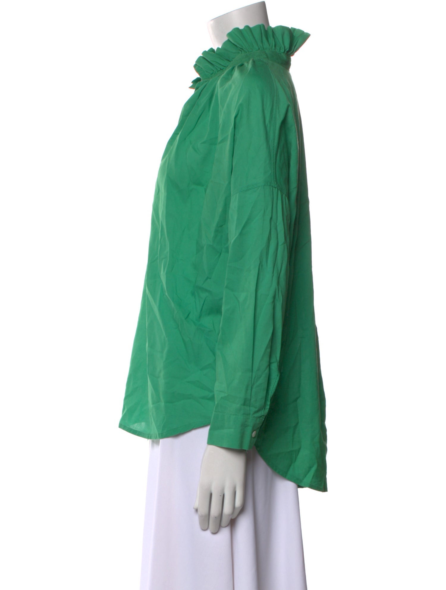 A Shirt Thing V-Neck Three-Quarter Sleeve Blouse