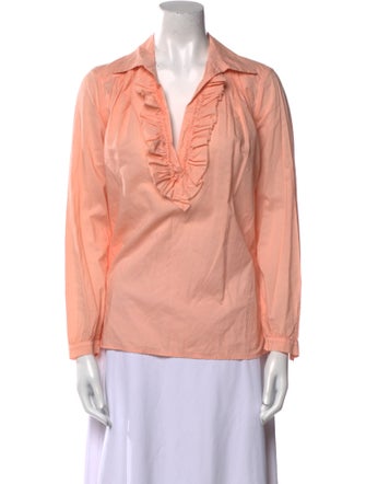 A Shirt Thing V-Neck Long Sleeve Blouse