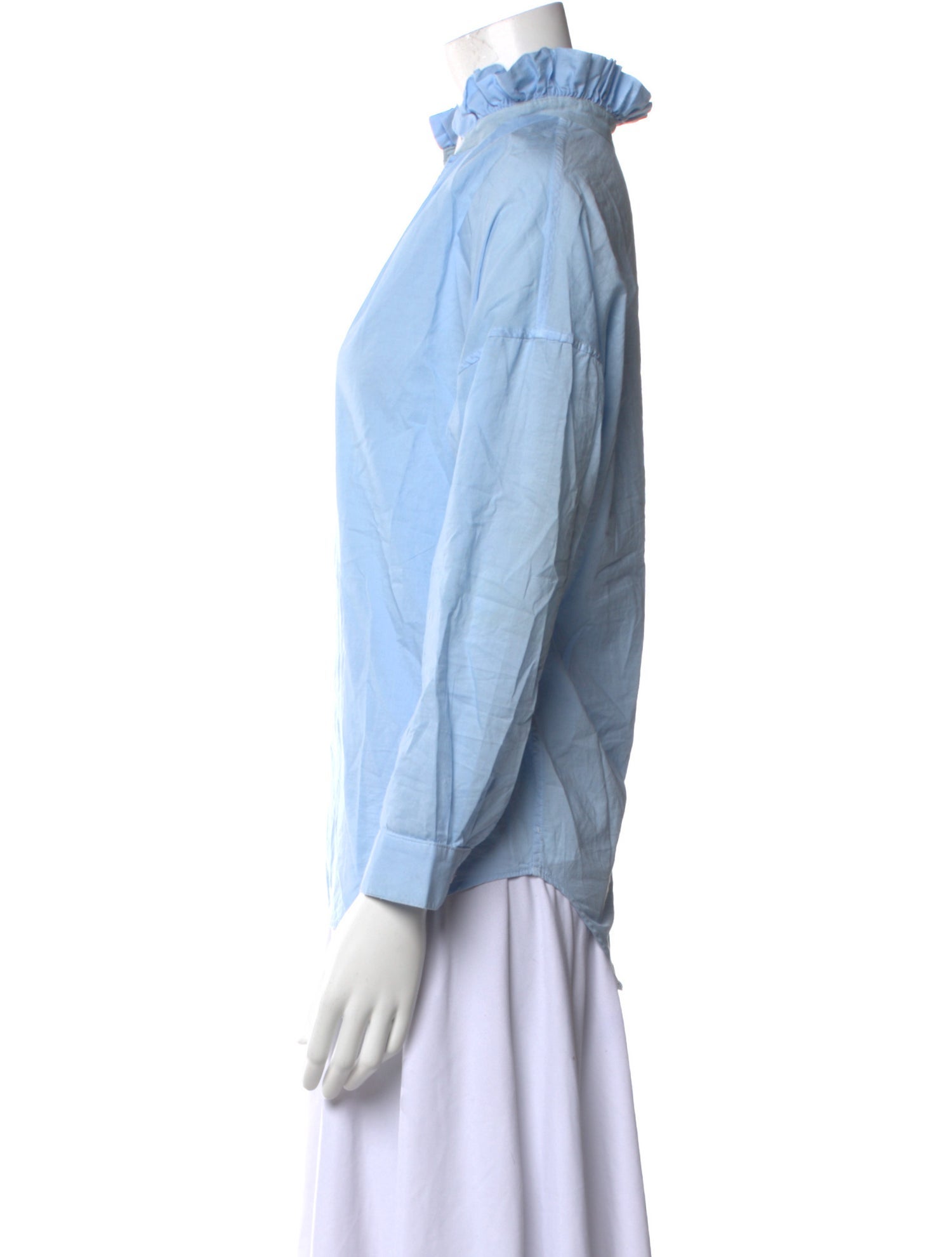 A Shirt Thing V-Neck Three-Quarter Sleeve Blouse