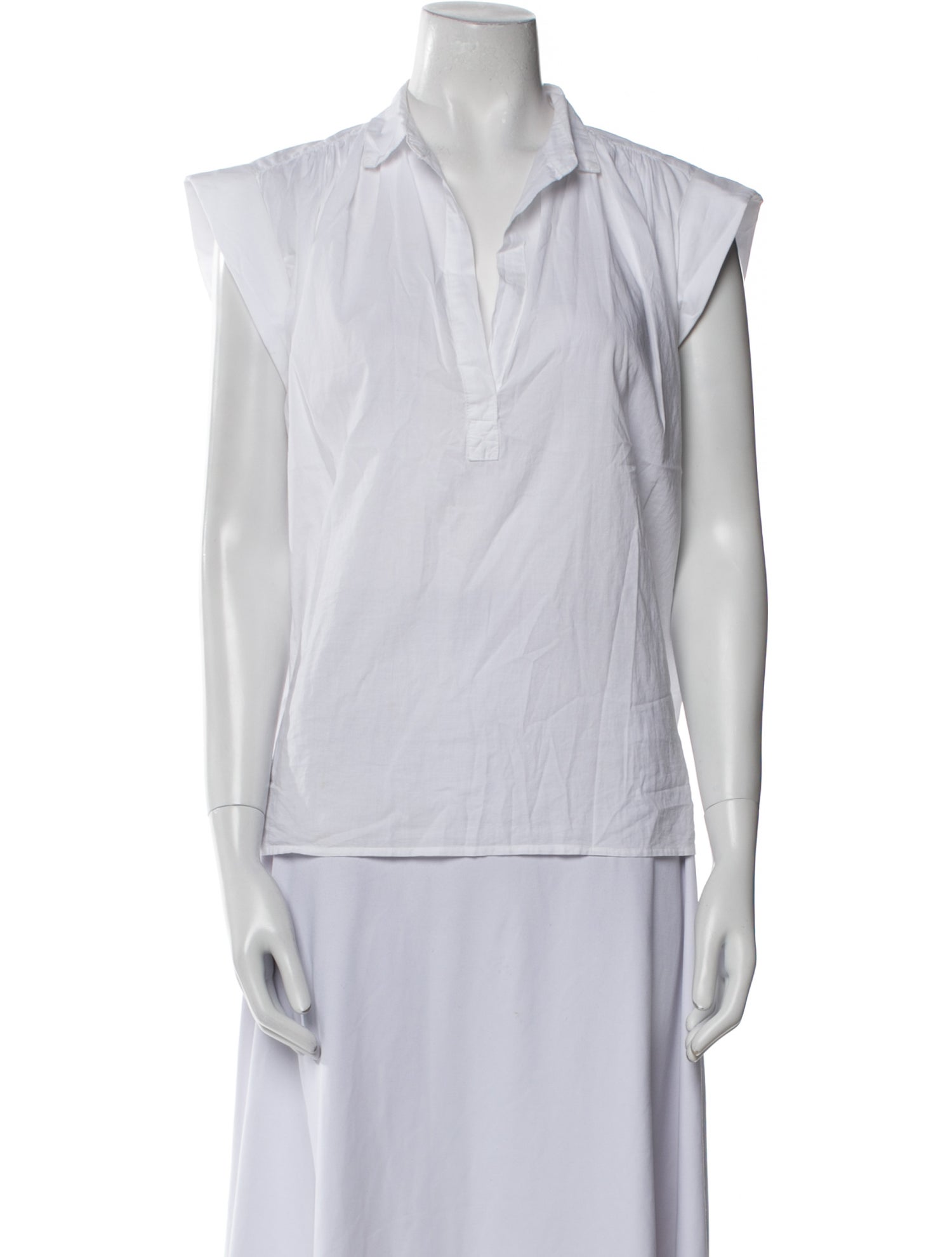 A Shirt Thing V-Neck Short Sleeve Blouse