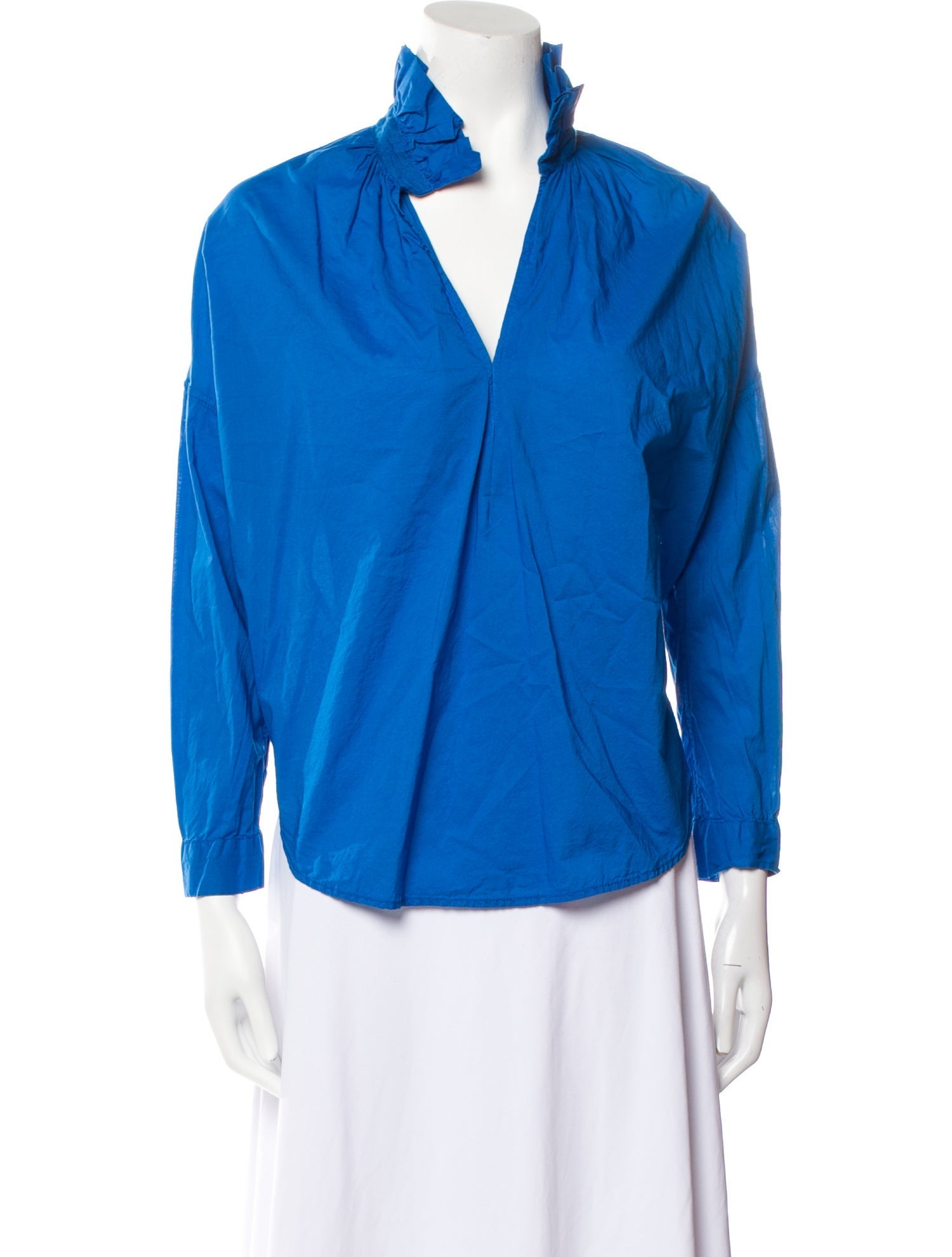 A Shirt Thing V-Neck Long Sleeve Blouse