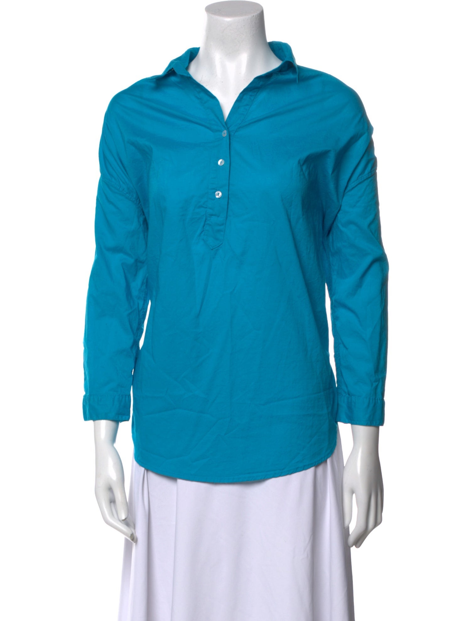 A Shirt Thing V-Neck Three-Quarter Sleeve Button-Up Top w/ Tags